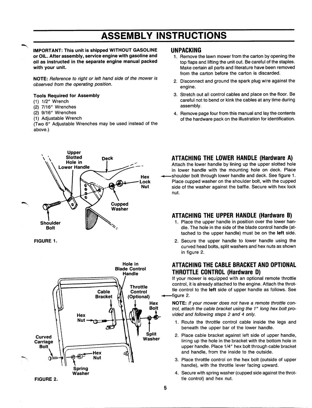 MTD 111-020R000 manual 