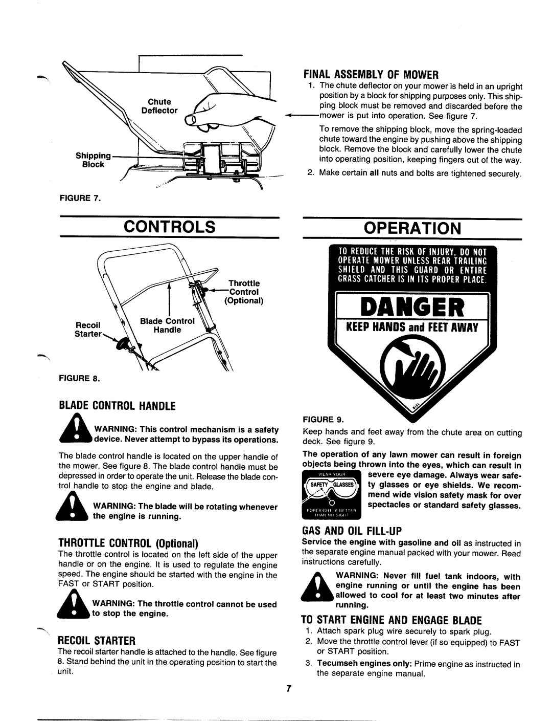 MTD 111-020R000 manual 