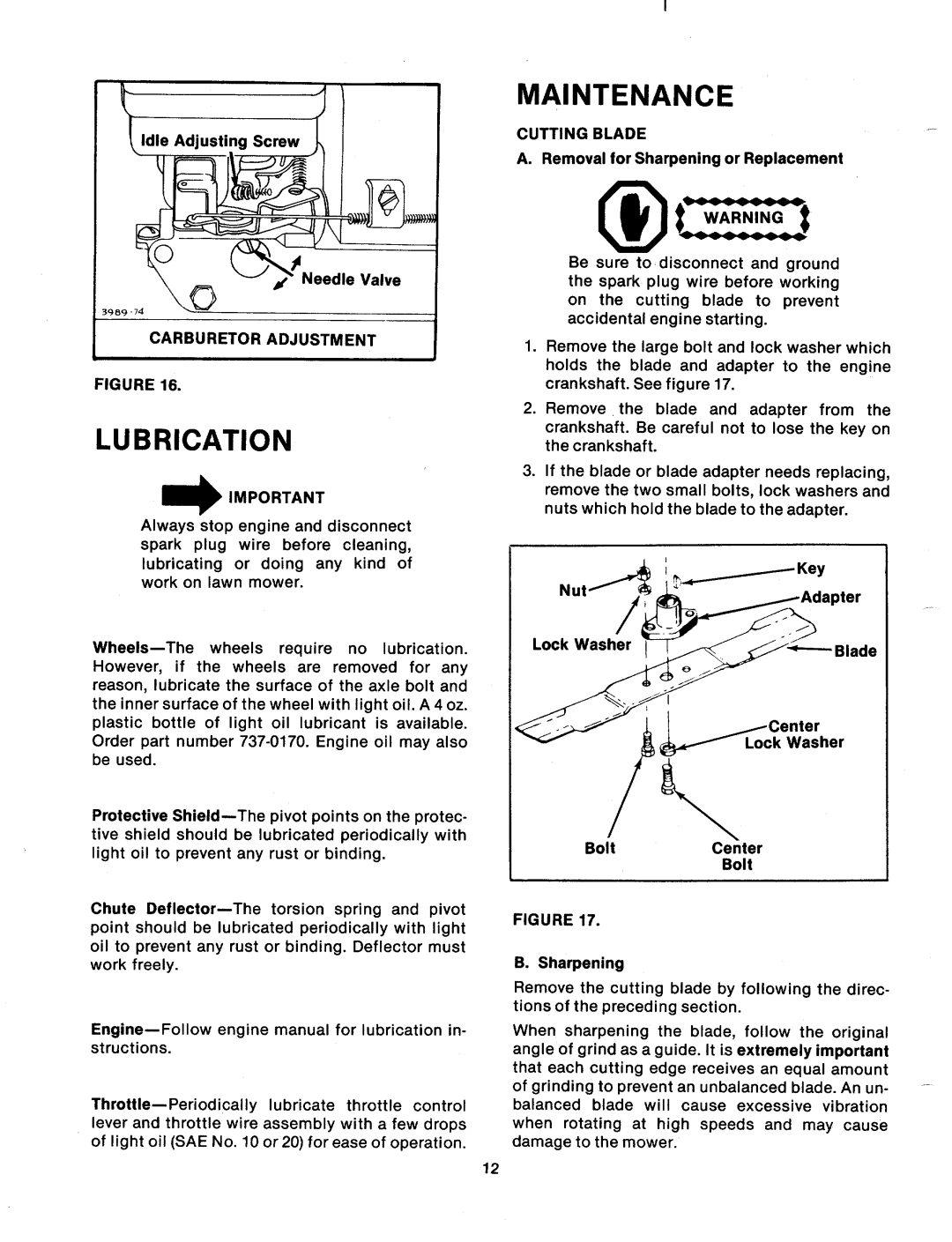 MTD 111-076A, 111-078A, 111-074A, 111-072A, 111-070A manual 