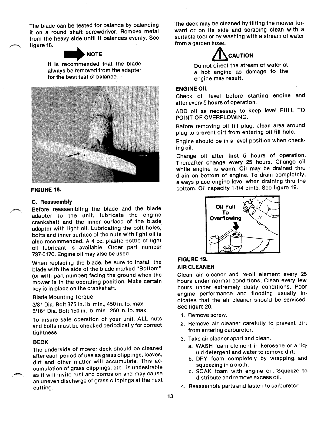 MTD 111-072A, 111-078A, 111-074A, 111-076A, 111-070A manual 