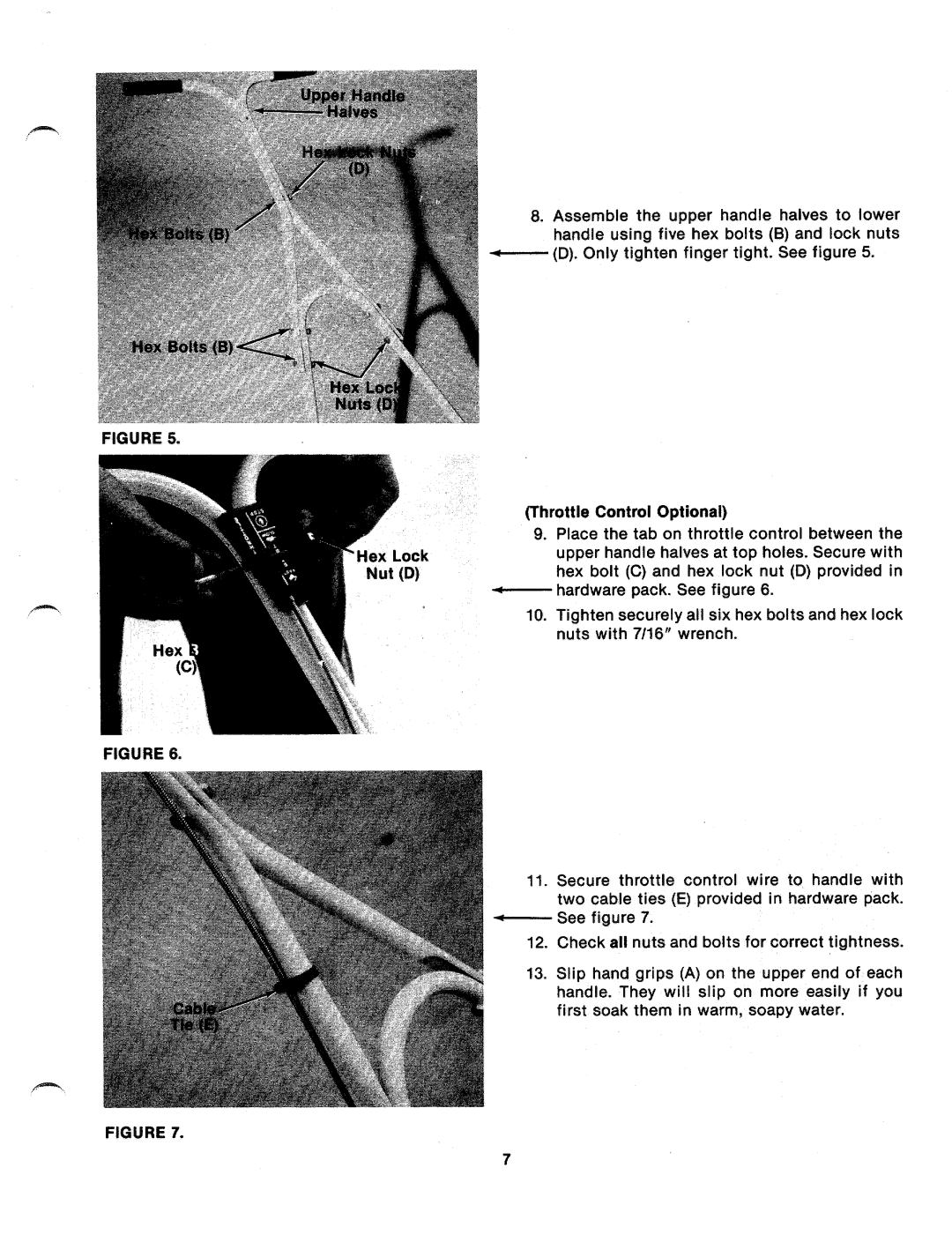 MTD 111-076A, 111-078A, 111-074A, 111-072A, 111-070A manual 