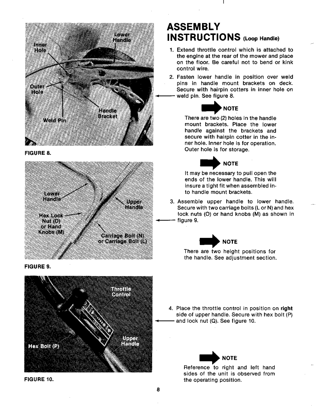 MTD 111-072A, 111-078A, 111-074A, 111-076A, 111-070A manual 