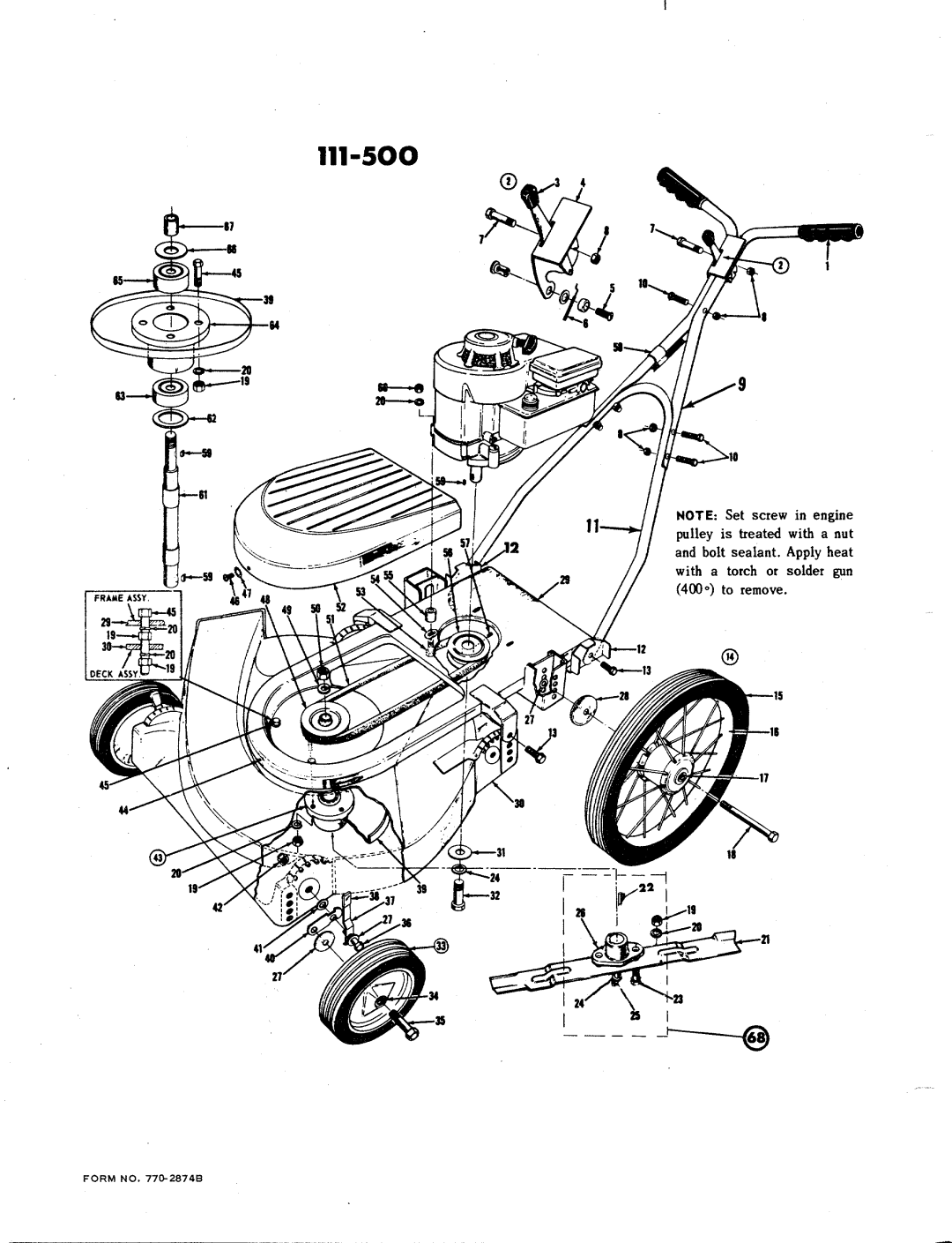 MTD 111-500 manual 