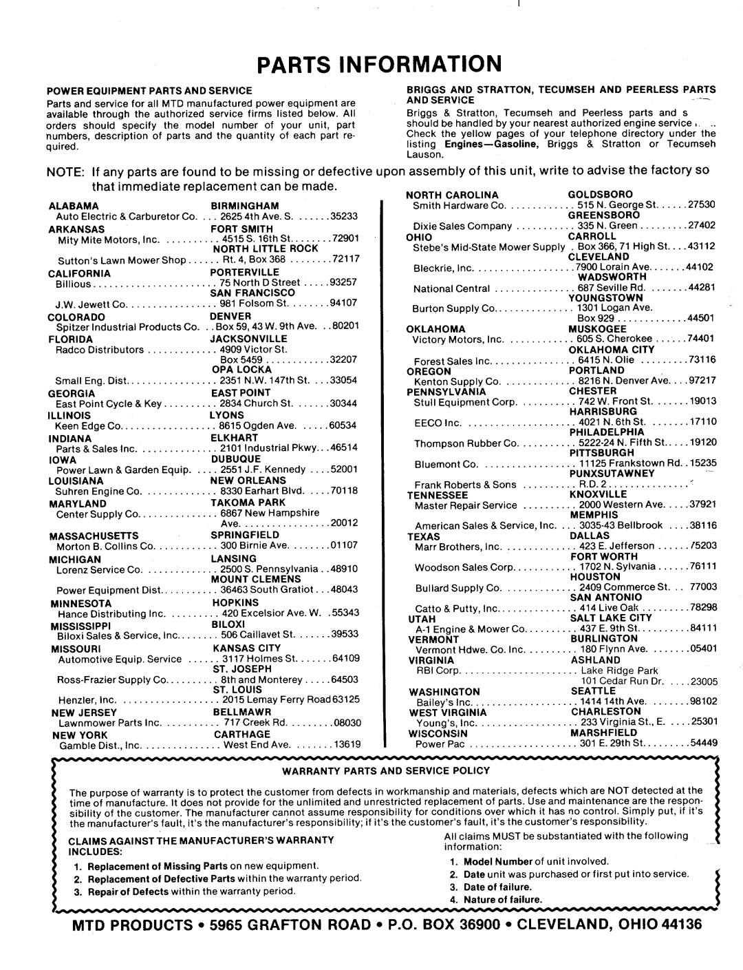 MTD 111-638A manual 