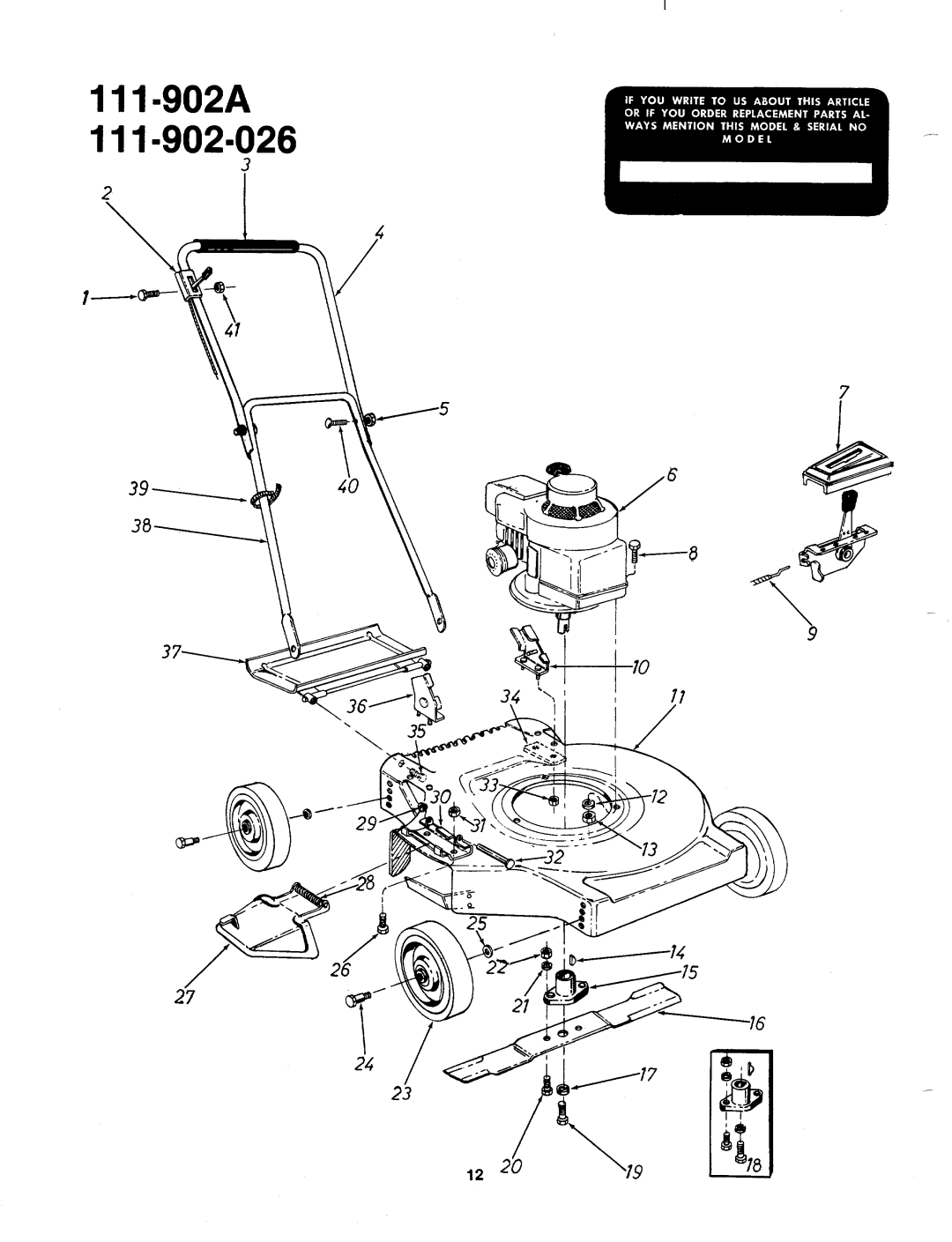 MTD 111-902-026, 111-902A manual 