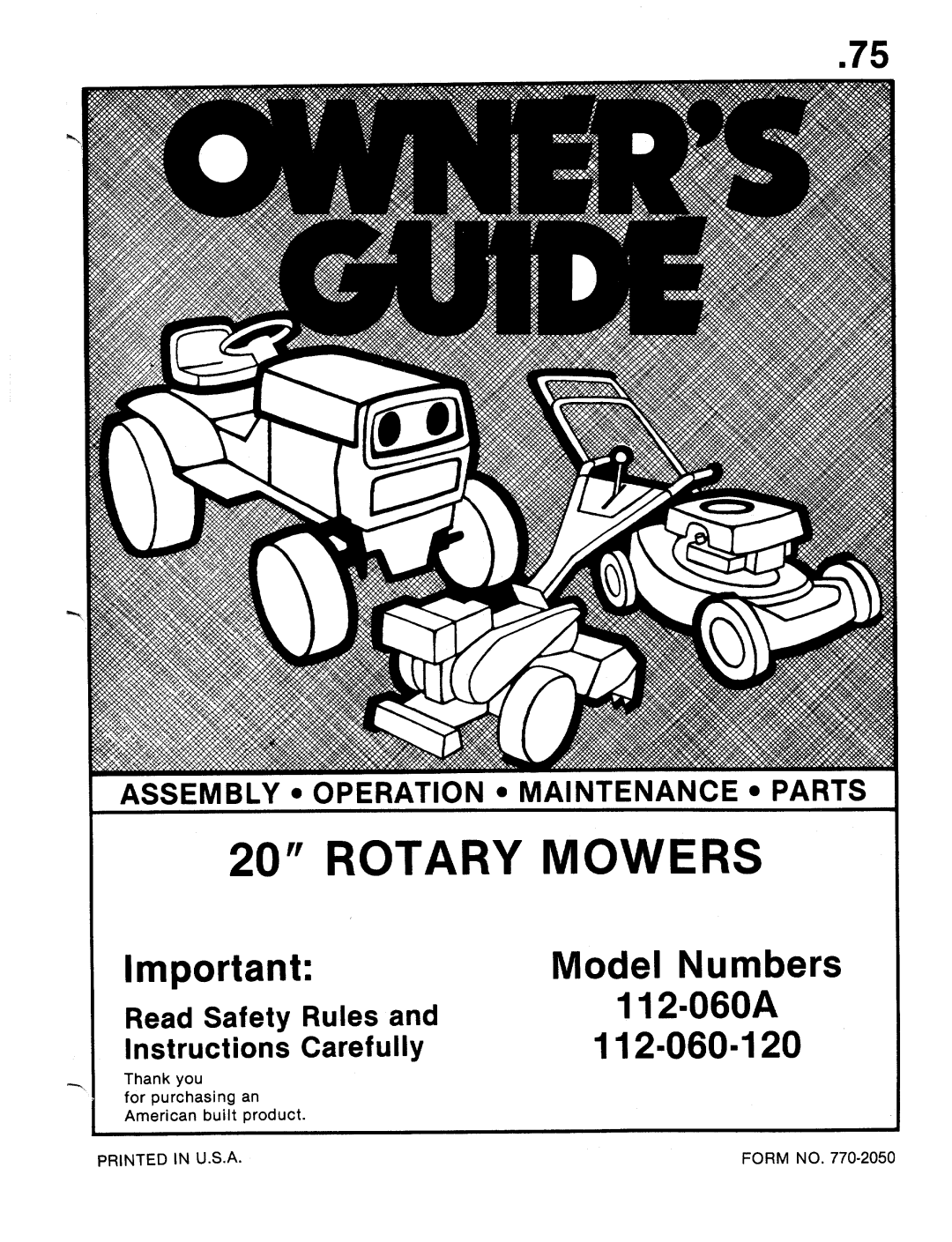 MTD 112-060-120, 112-060A manual 