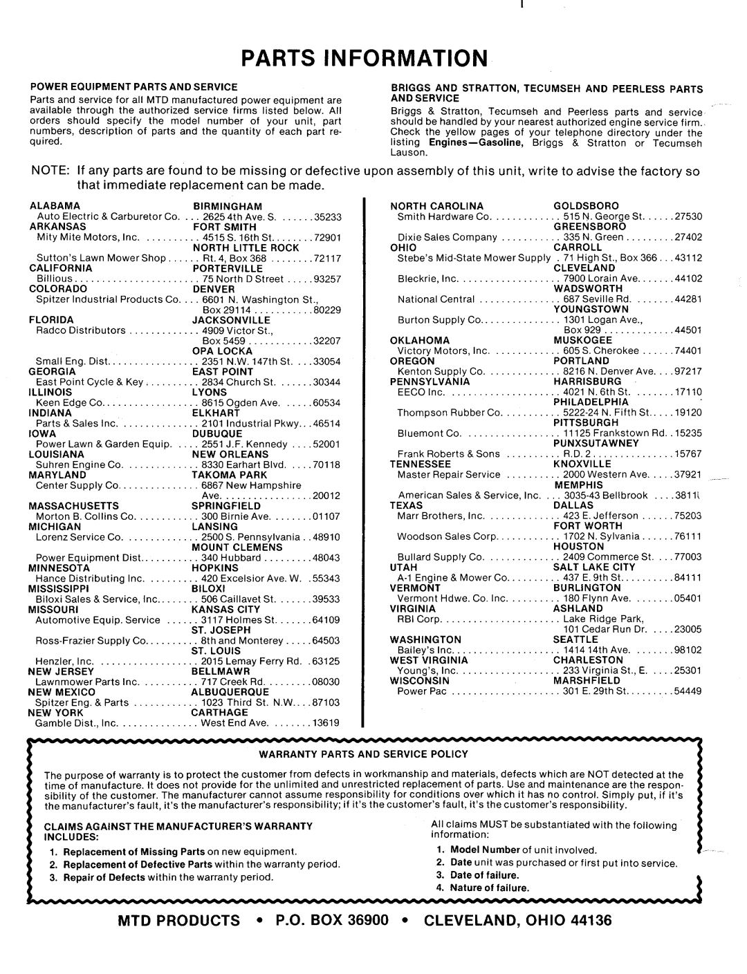 MTD 112-060A, 112-060-120 manual 