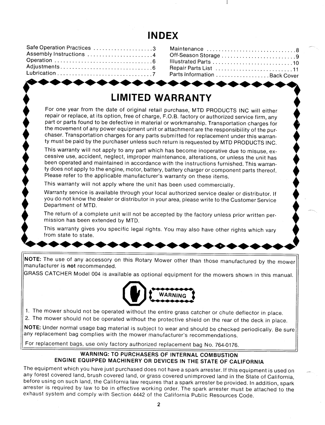 MTD 112-162A, 112-152A manual 