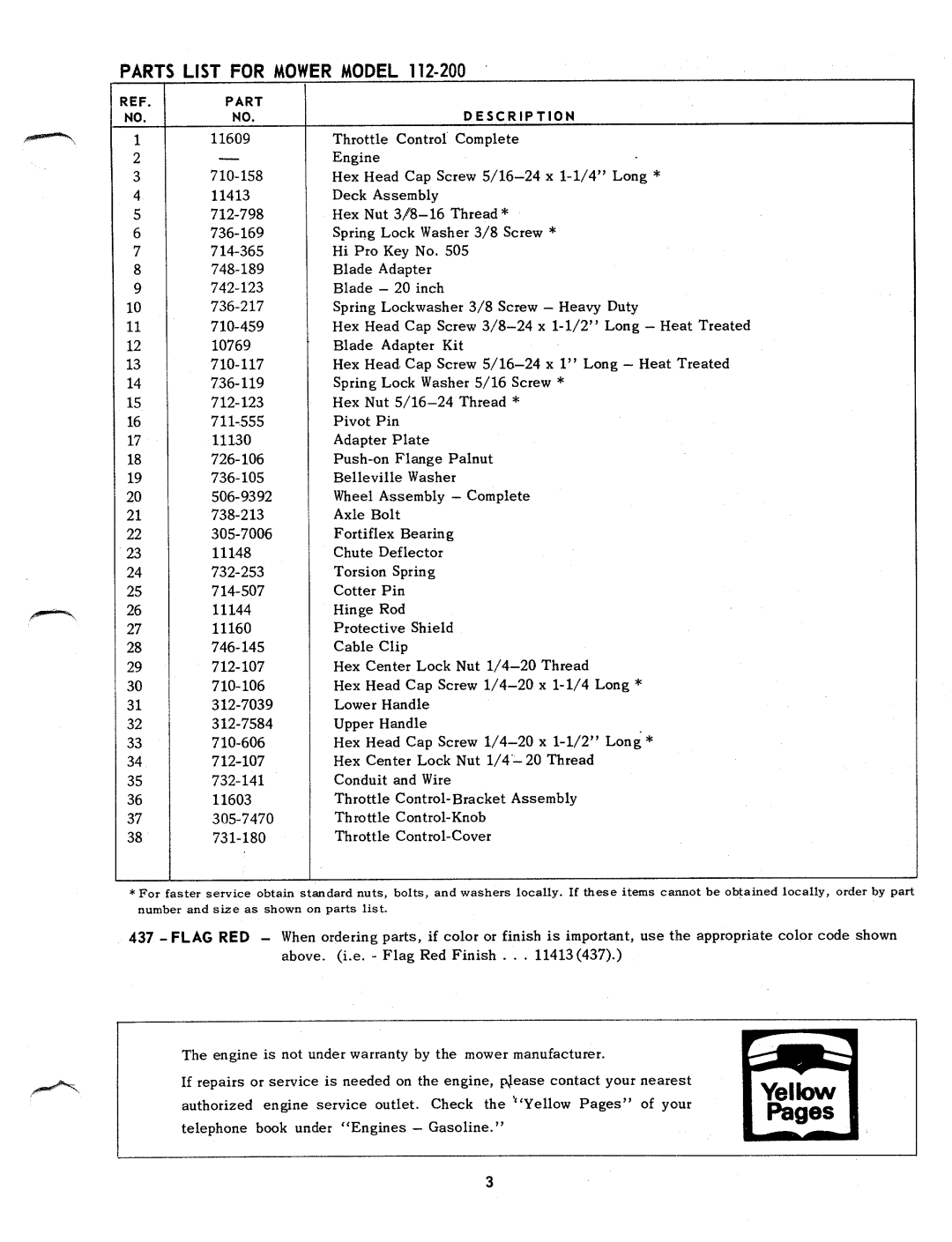 MTD 112-200 manual 