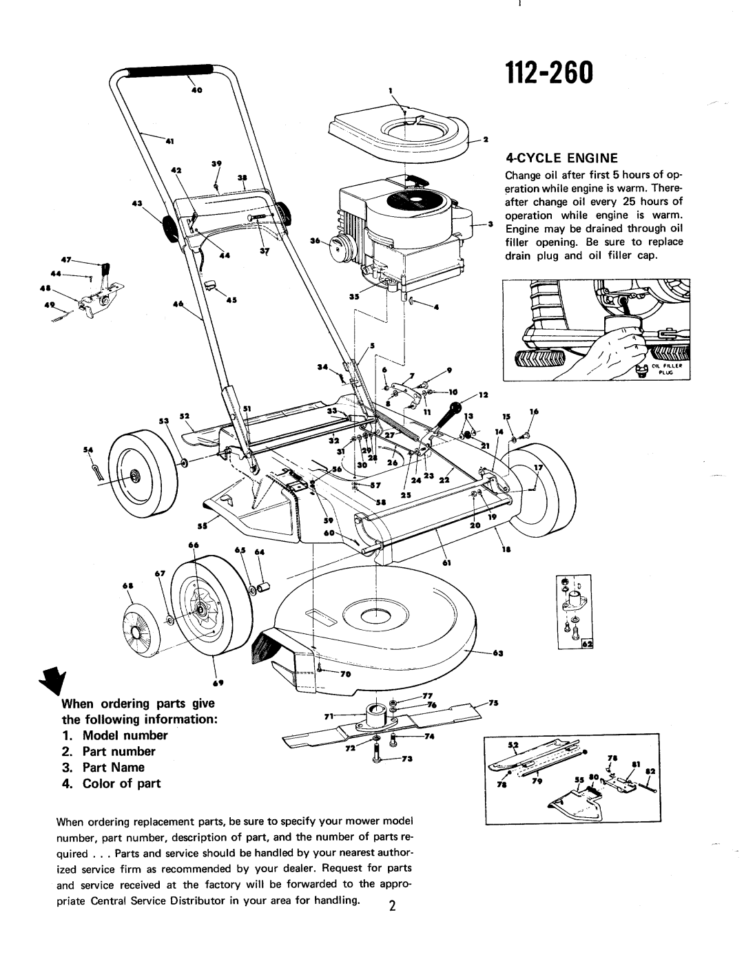 MTD 112-260 manual 