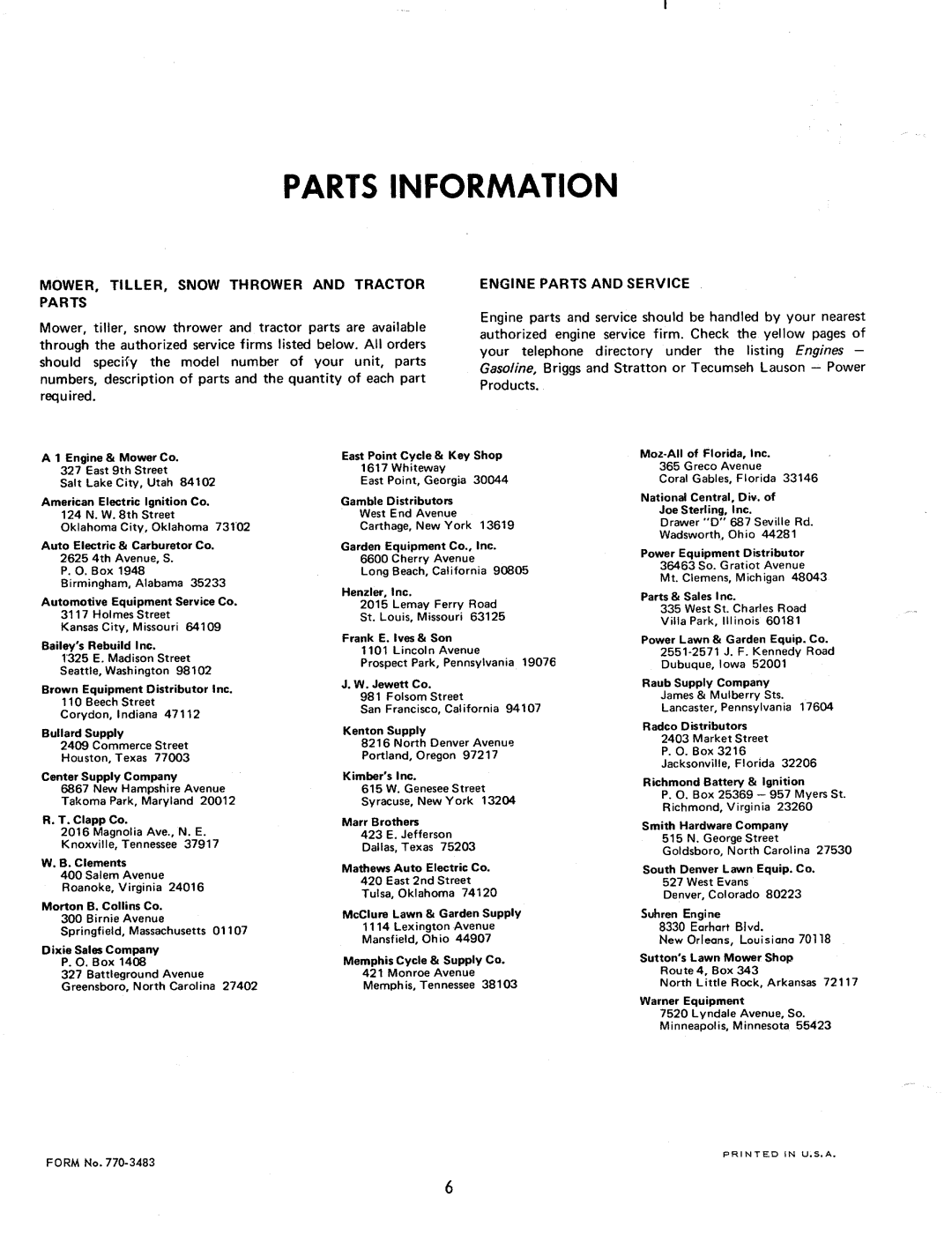 MTD 112-260 manual 