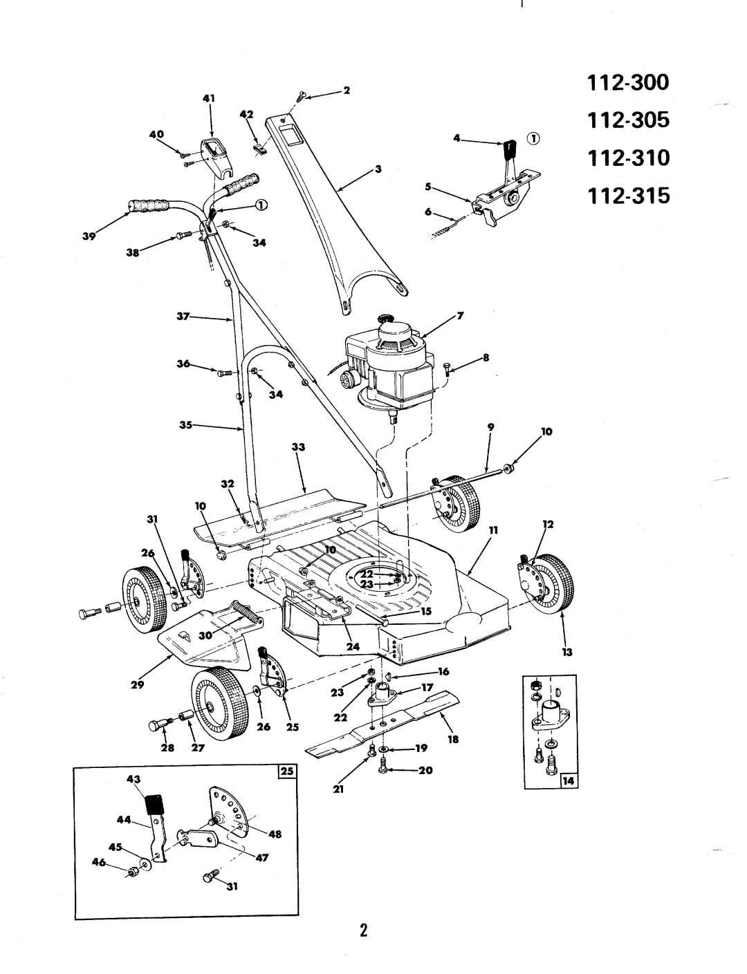 MTD 112-300, 112-305, 112-315, 112-310 manual 