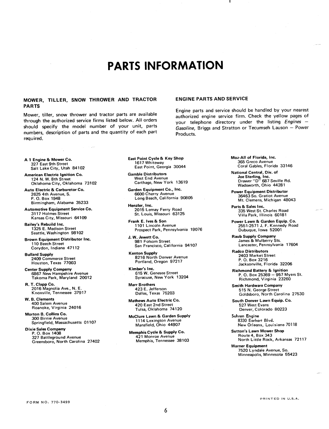 MTD 112-300, 112-305, 112-315, 112-310 manual 