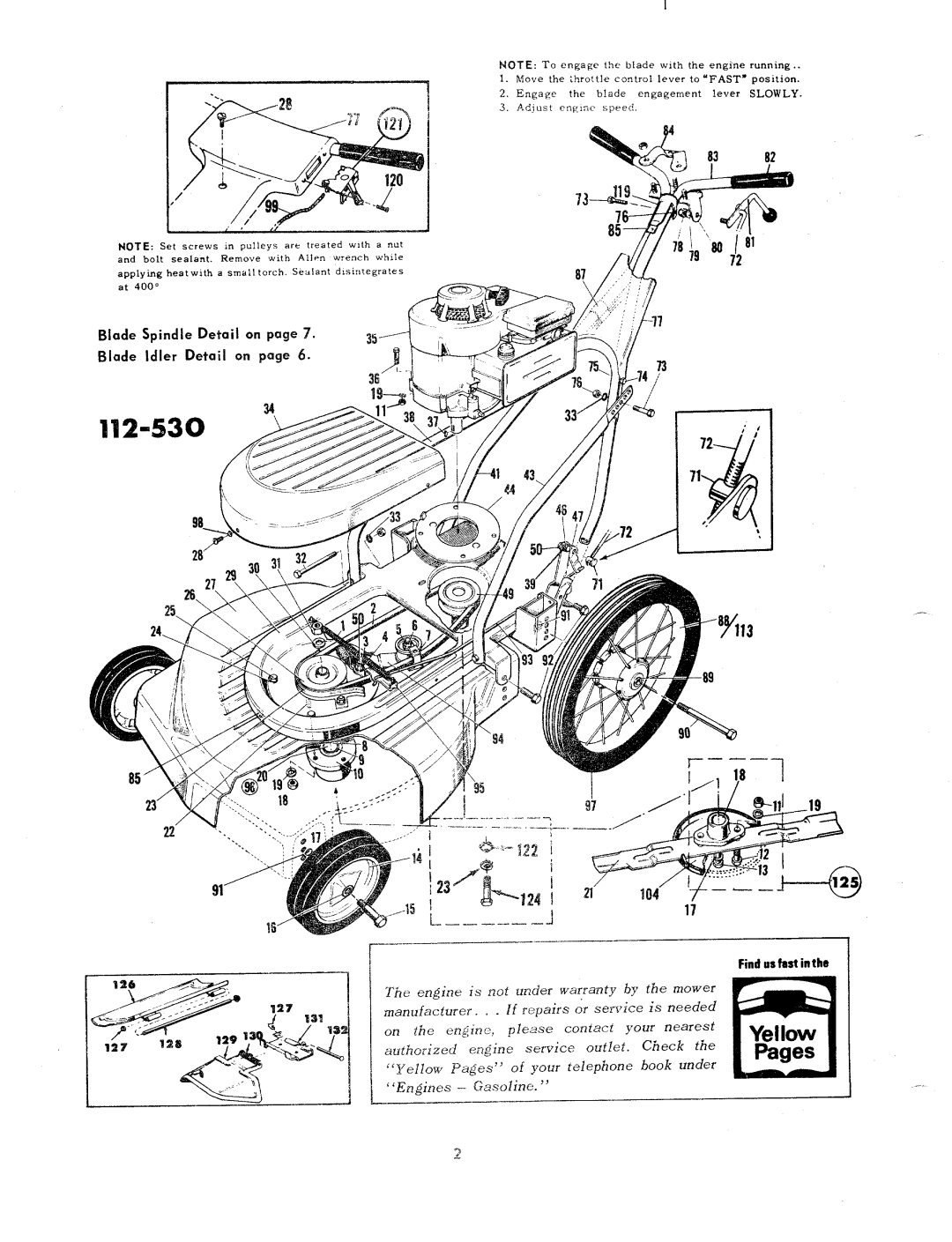 MTD 112-530 manual 