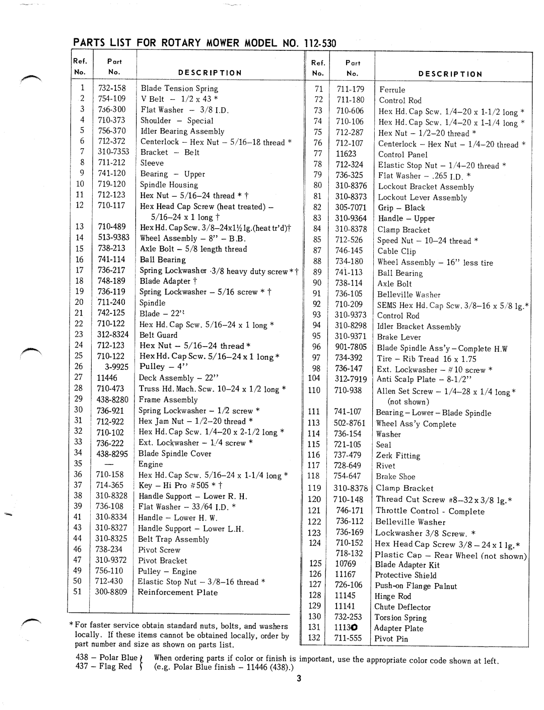 MTD 112-530 manual 