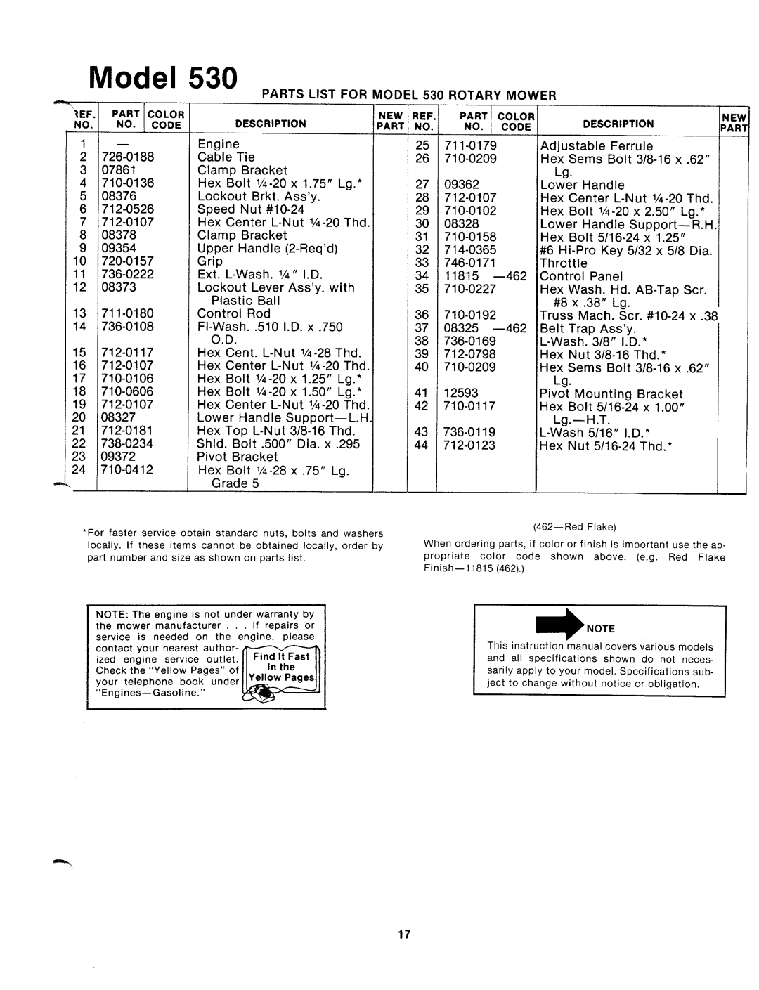 MTD 112-530A manual 