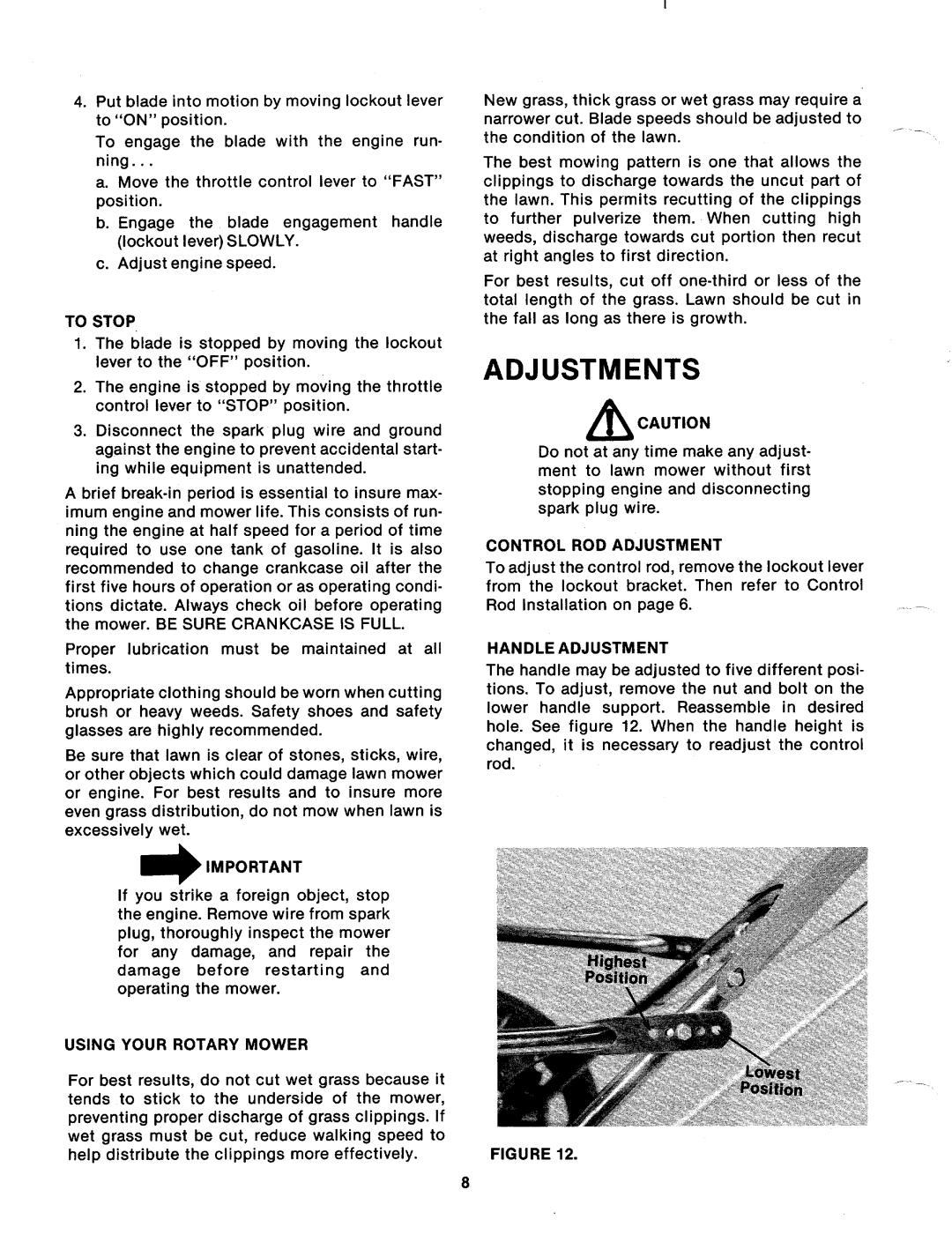 MTD 112-530A manual 