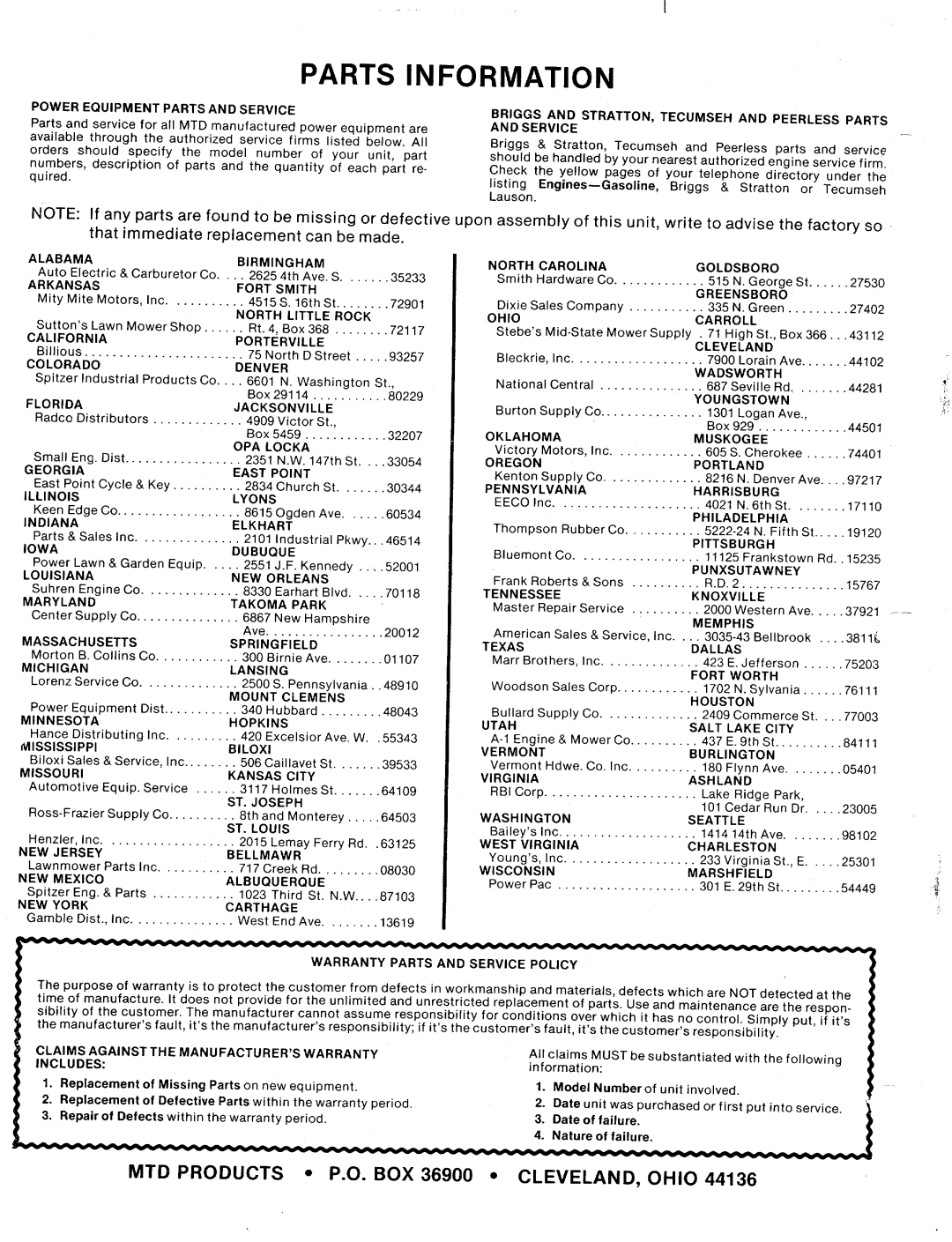 MTD 112-638A manual 