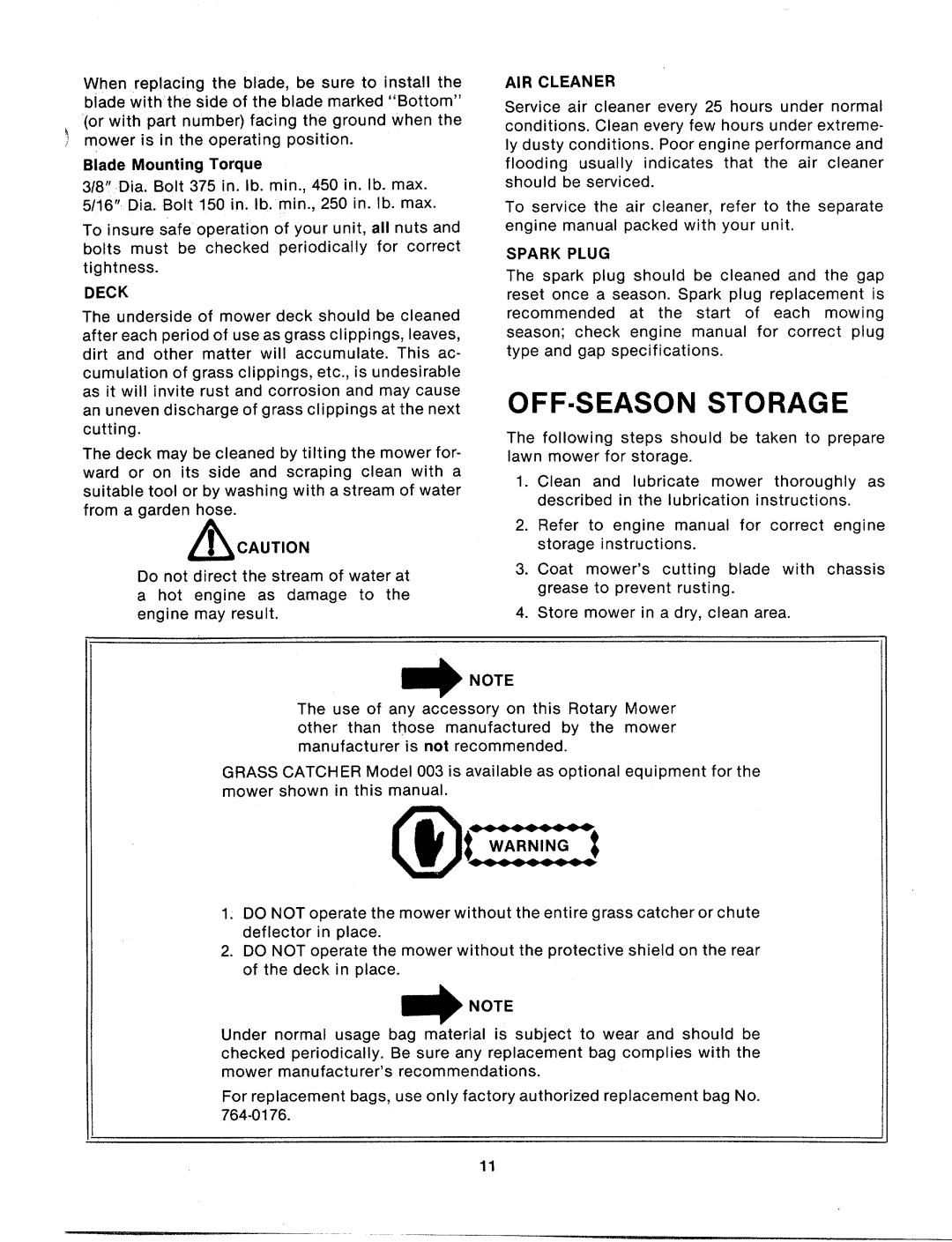 MTD 113-020A, 113-011A manual 