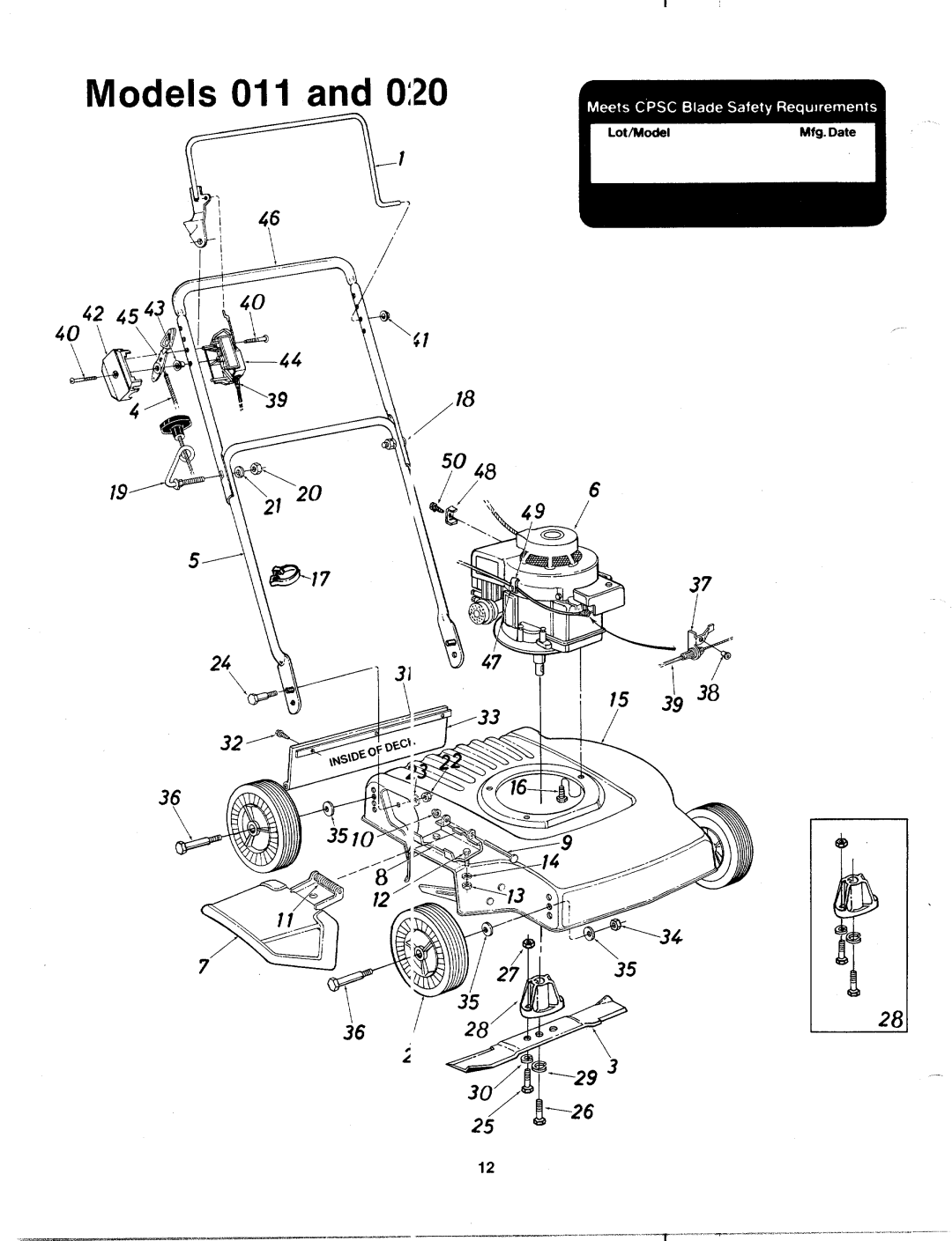 MTD 113-011A, 113-020A manual 