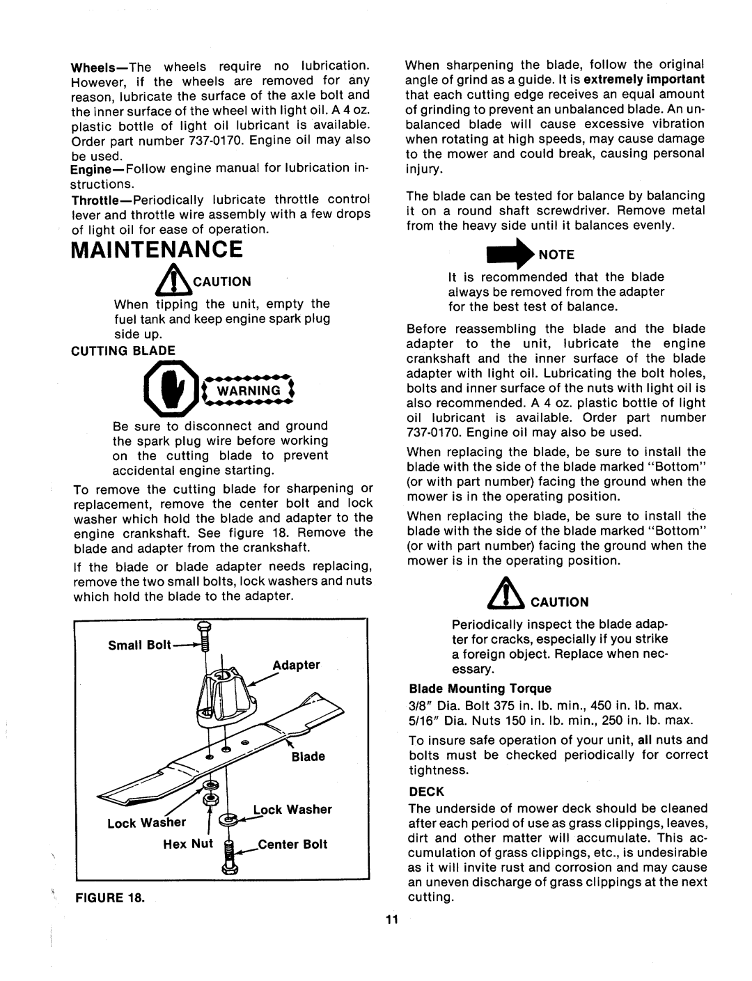 MTD 113-050A manual 