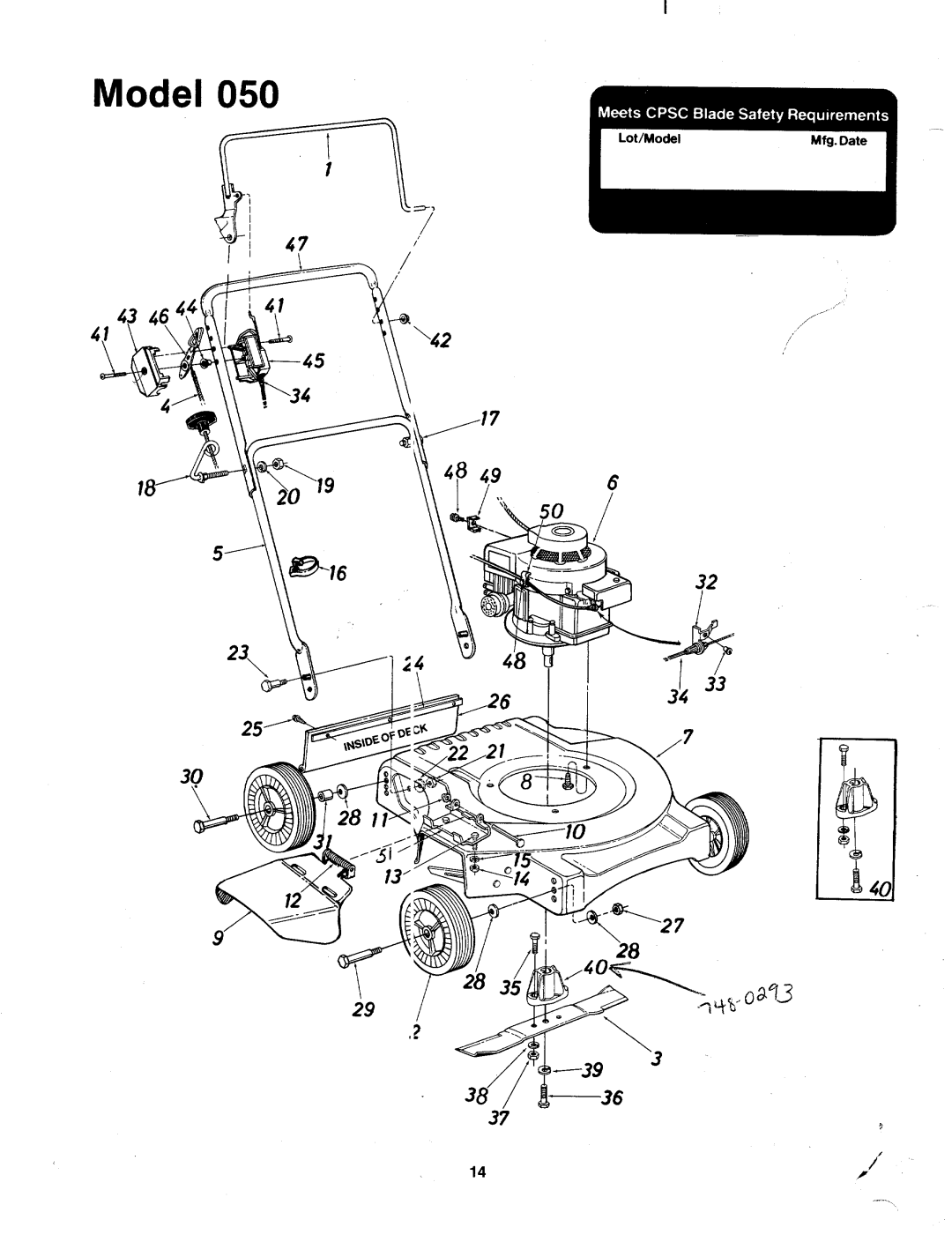 MTD 113-050A manual 