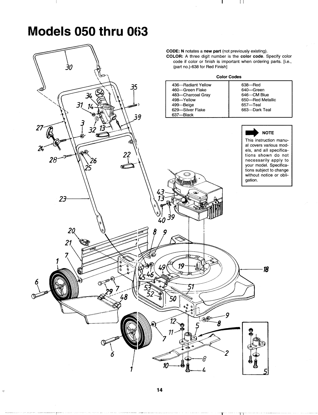 MTD 113-050A000 THRU 113-052D000, 113-060A000 THRU 113-062D000, 113-040A000 thru 113-042D000, 113-030A000 thru 113032D000 