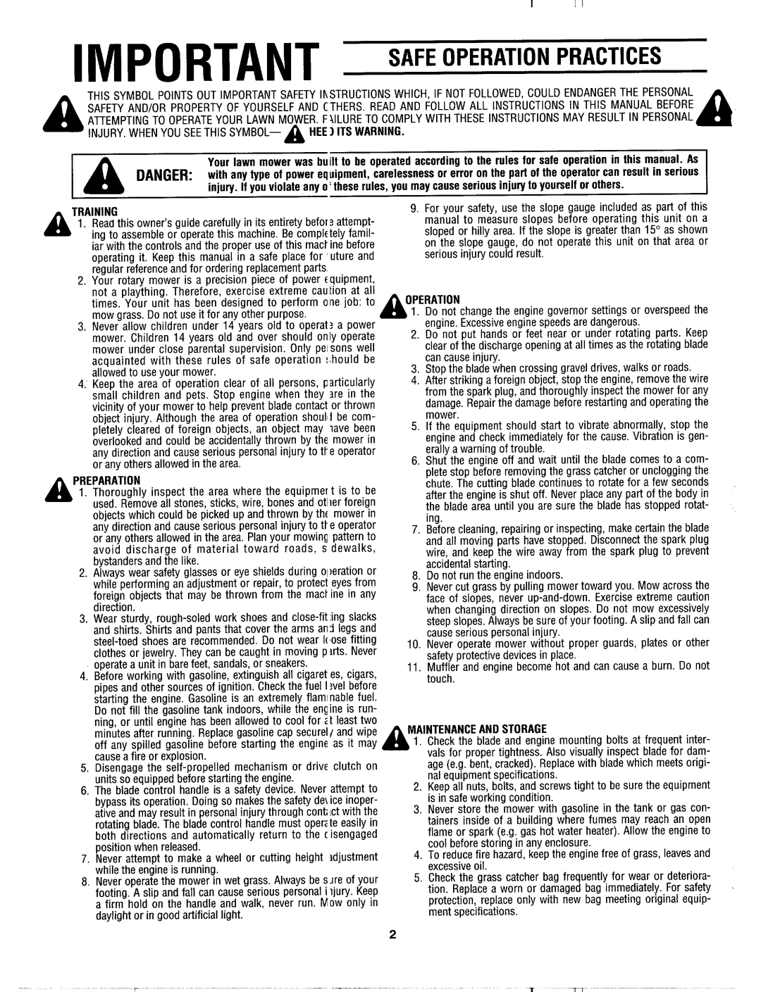 MTD 113-050A000 THRU 113-052D000, 113-060A000 THRU 113-062D000, 113-040A000 thru 113-042D000, 113-030A000 thru 113032D000 