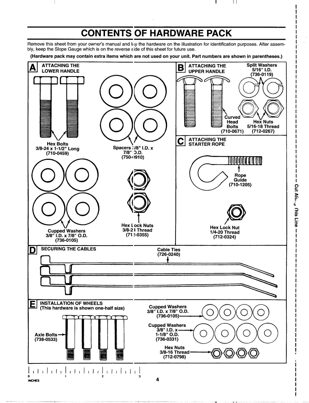 MTD 113-060A000 THRU 113-062D000, 113-040A000 thru 113-042D000, 113-050A000 THRU 113-052D000, 113-030A000 thru 113032D000 