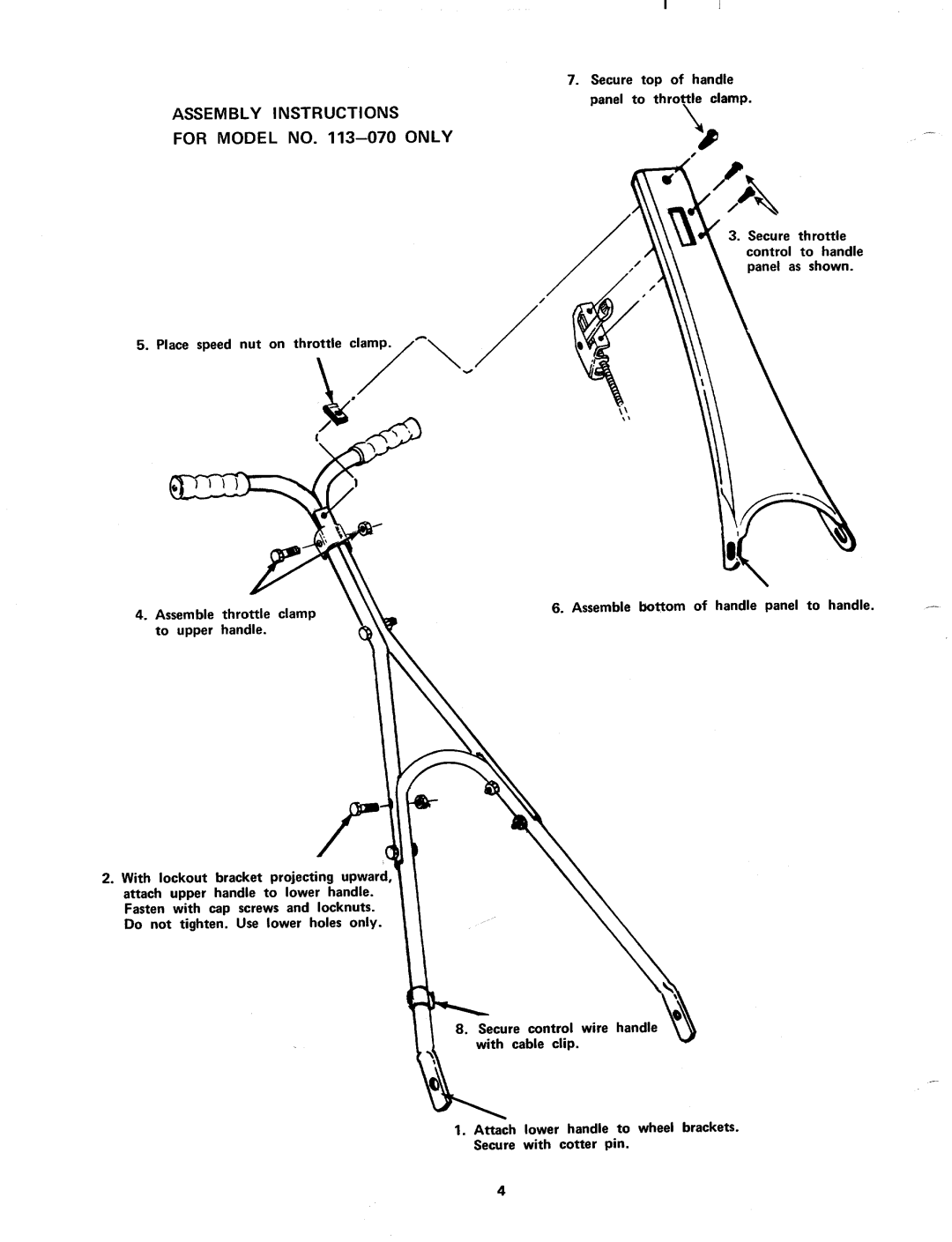 MTD 113-070, 113-060 manual 