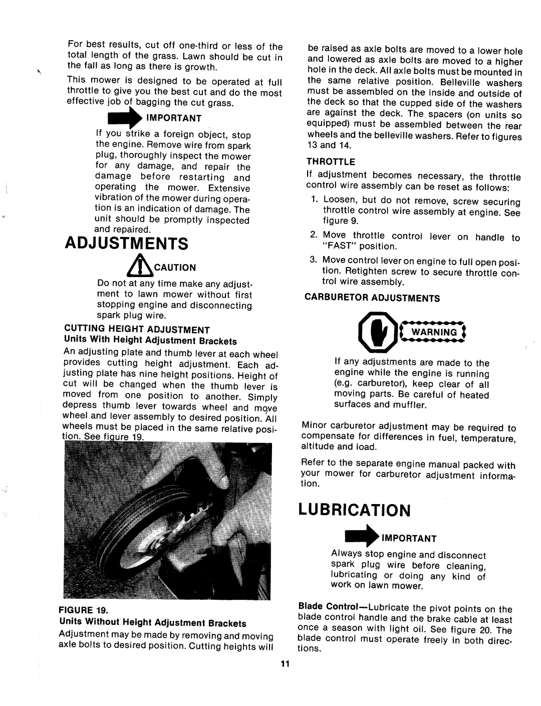 MTD 113-070A, 113-072A, 113-080A, 113-082A manual 