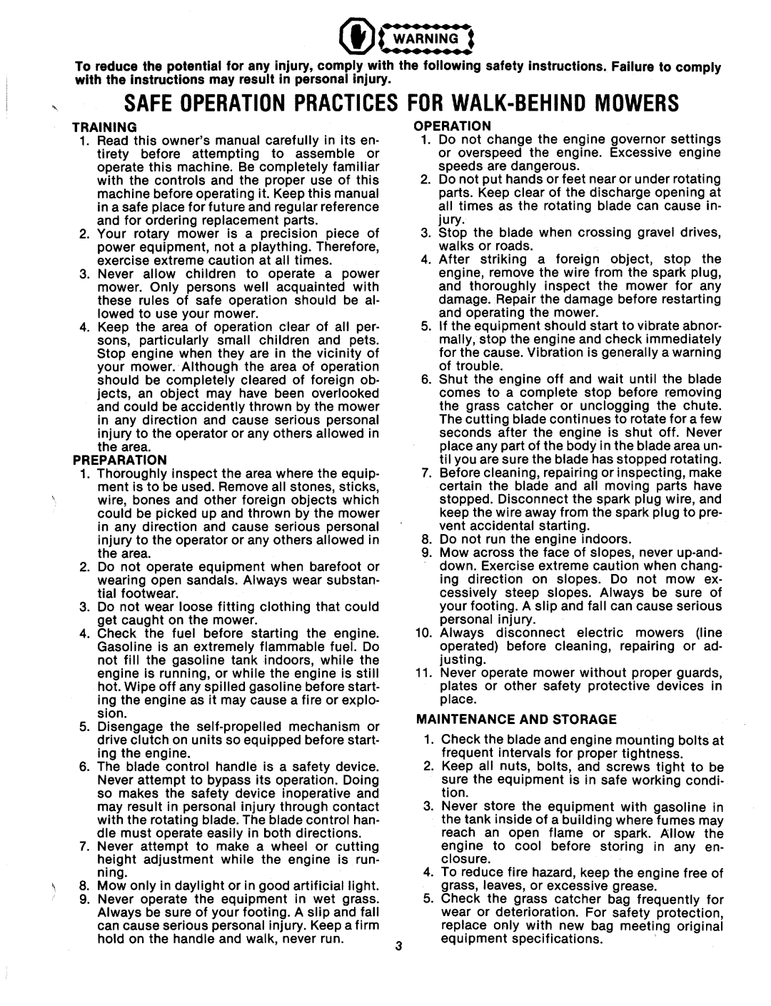 MTD 113-070A, 113-072A, 113-080A, 113-082A manual 