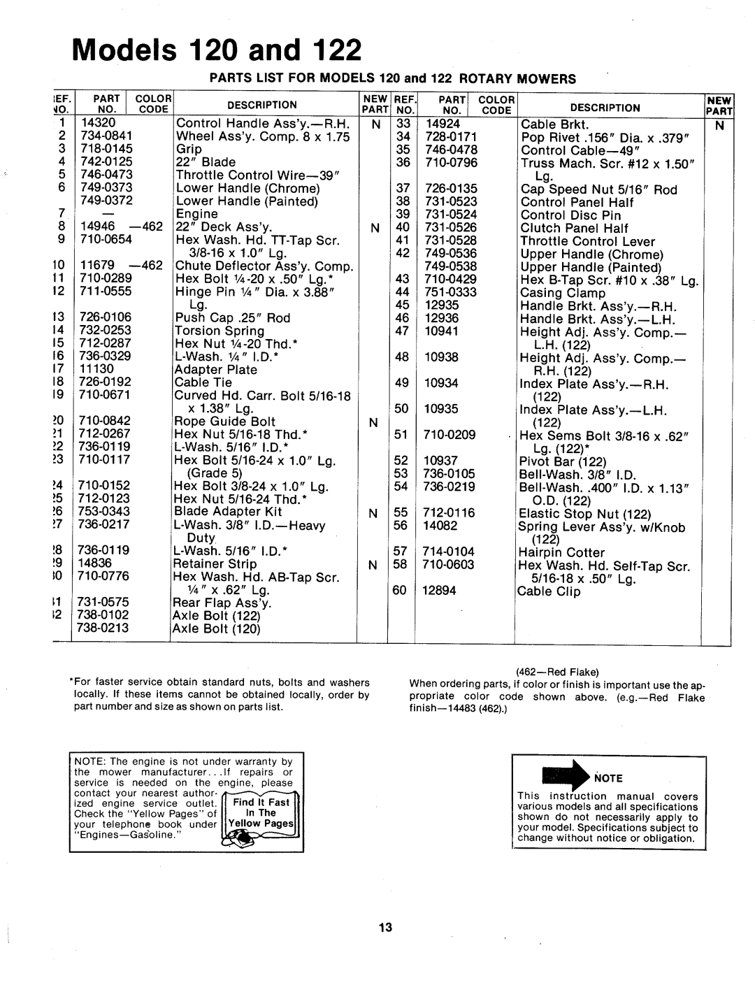 MTD 113-120A, 113-122A manual 