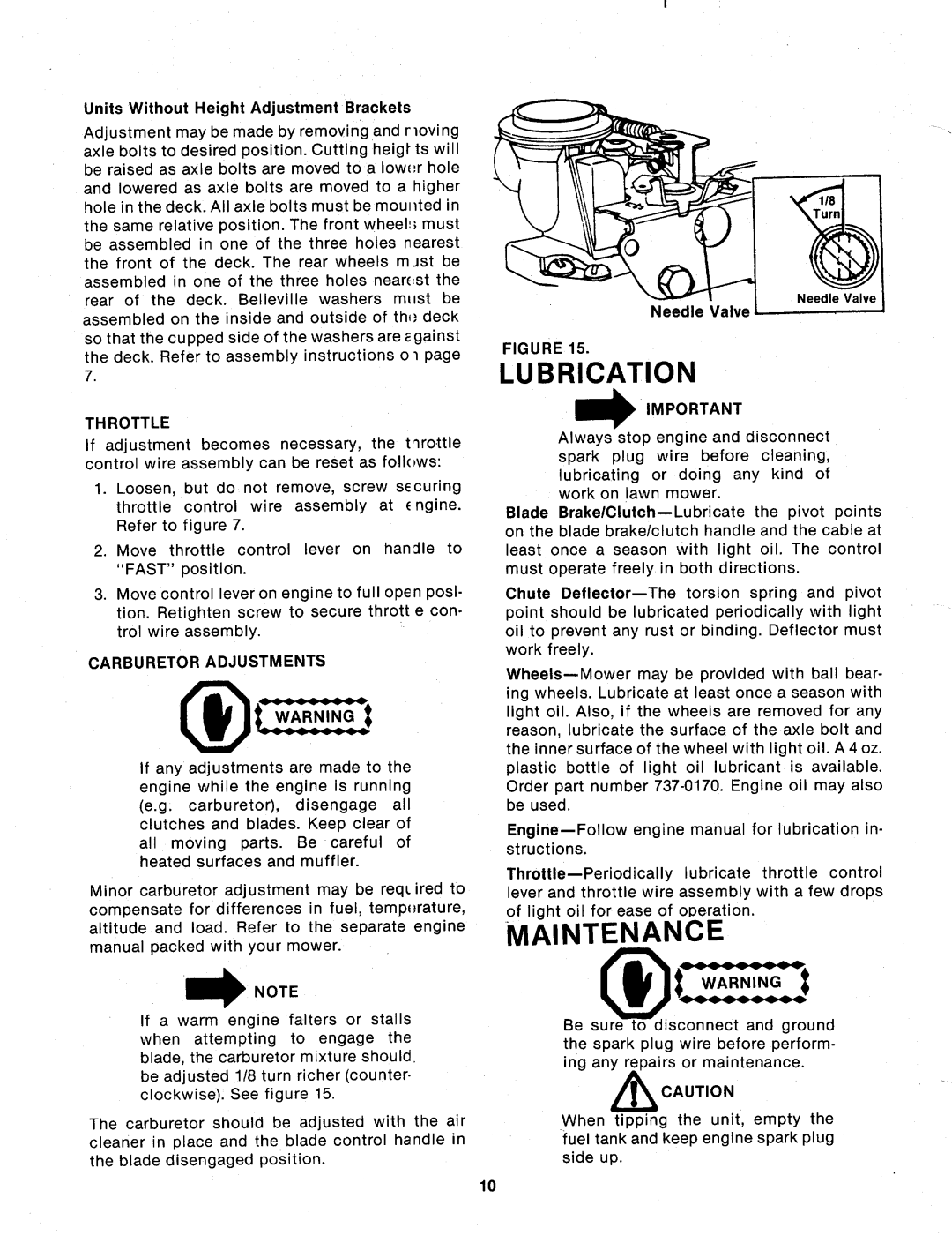 MTD 114-083-000, 114-074-000, 114-073-000, 114-084-000 manual 