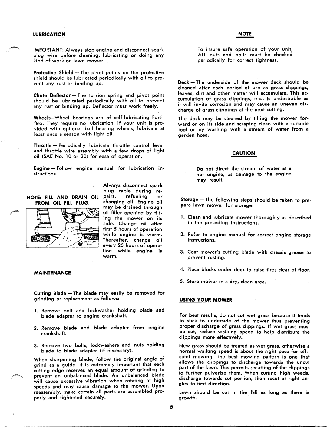 MTD 114-100A manual 