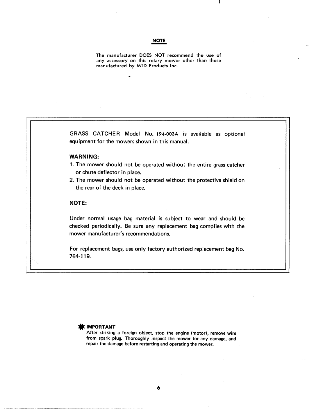 MTD 114-100A manual 