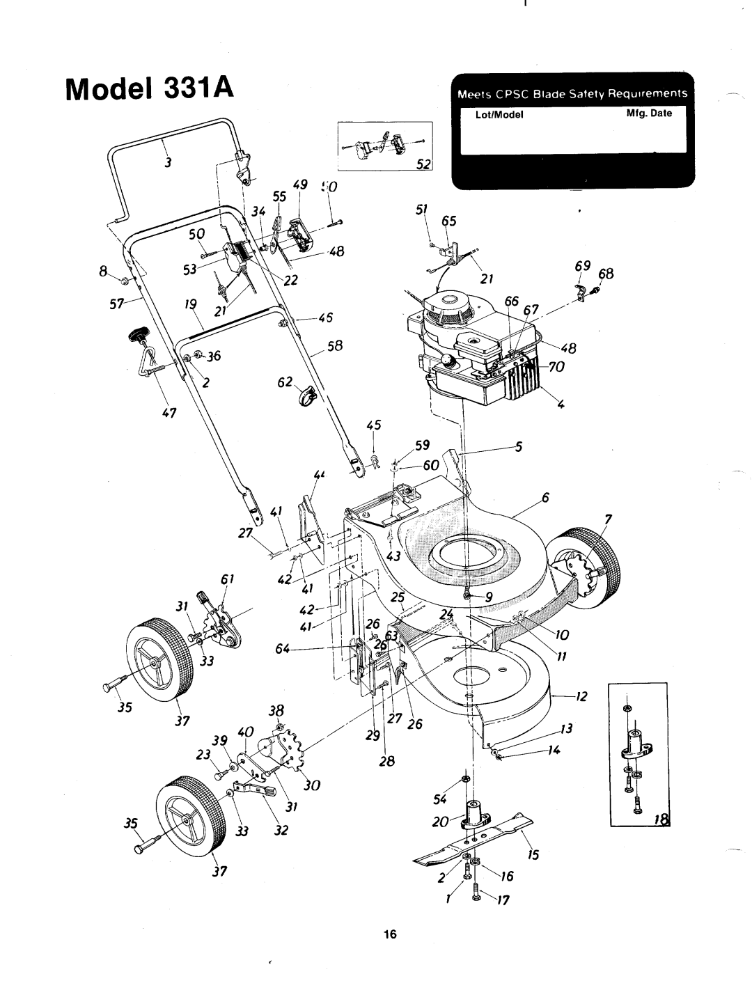 MTD 114-331A000 manual 