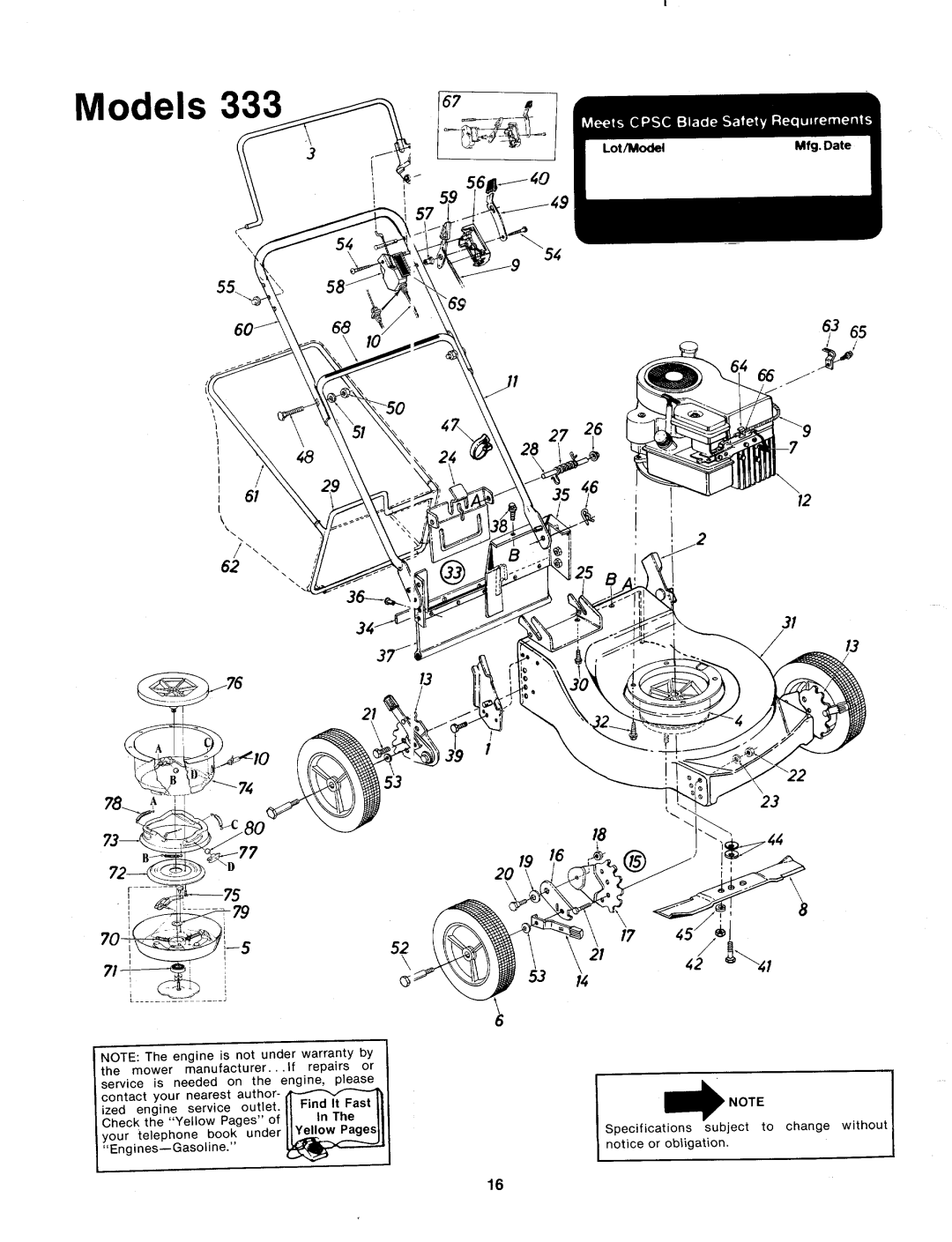 MTD 114-333-000 manual 