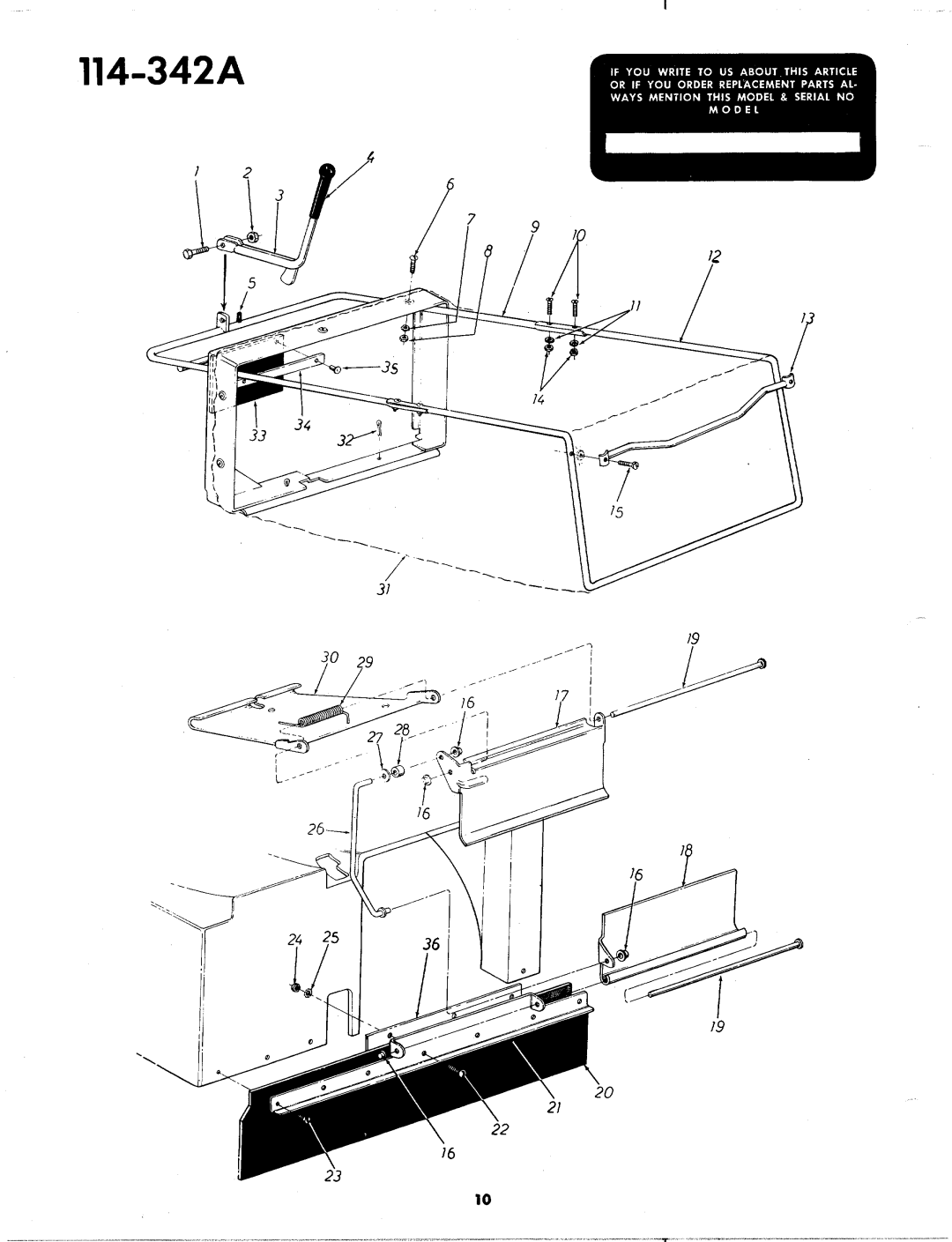 MTD 114-342A manual 