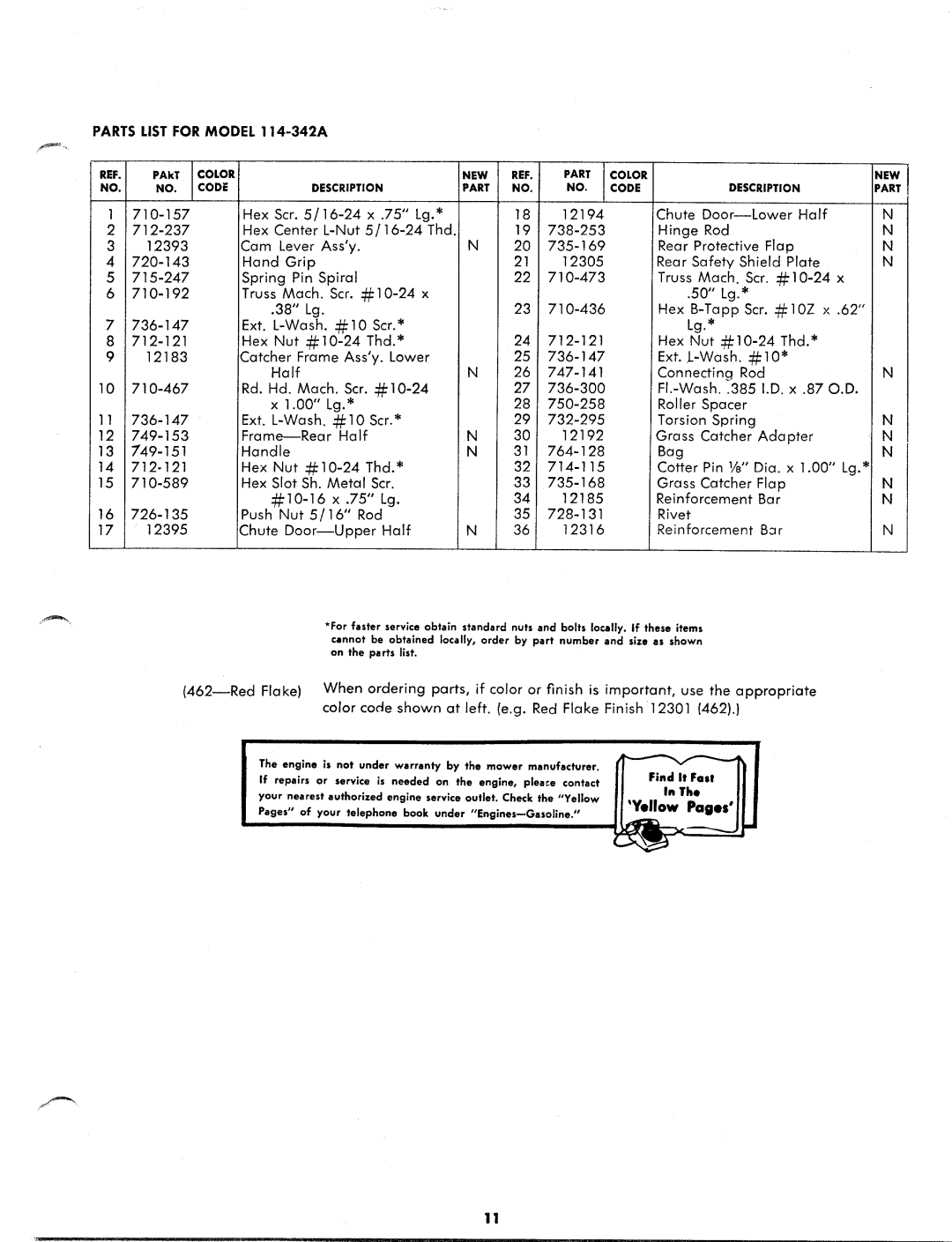 MTD 114-342A manual 