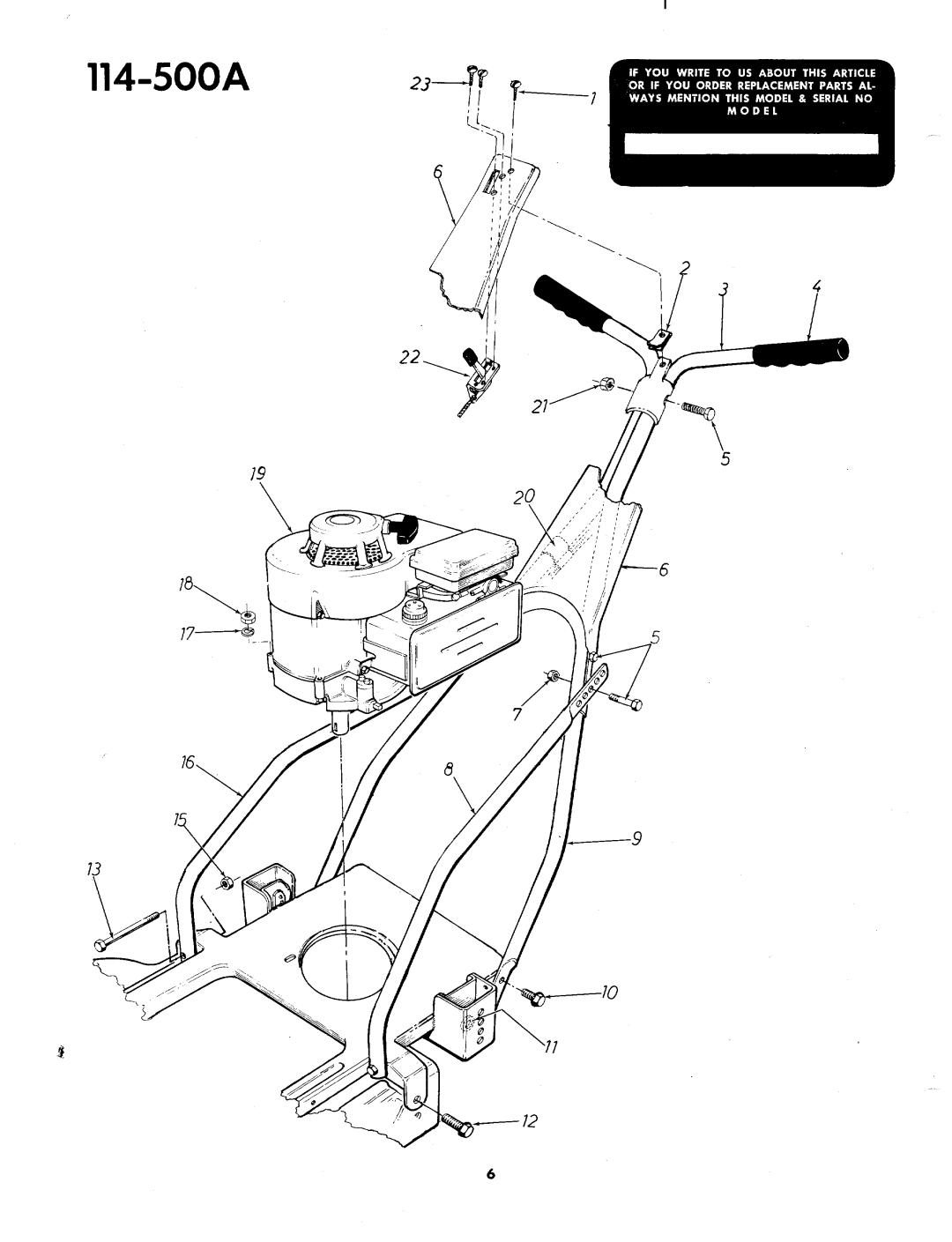 MTD 114-500A manual 