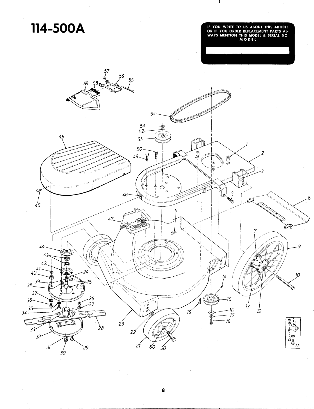 MTD 114-500A manual 