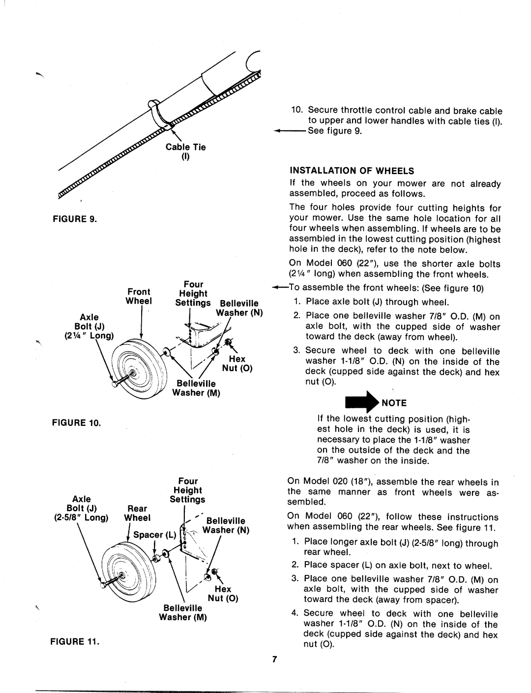 MTD 115-062-000, 115-060-000, 115-020-000 manual 