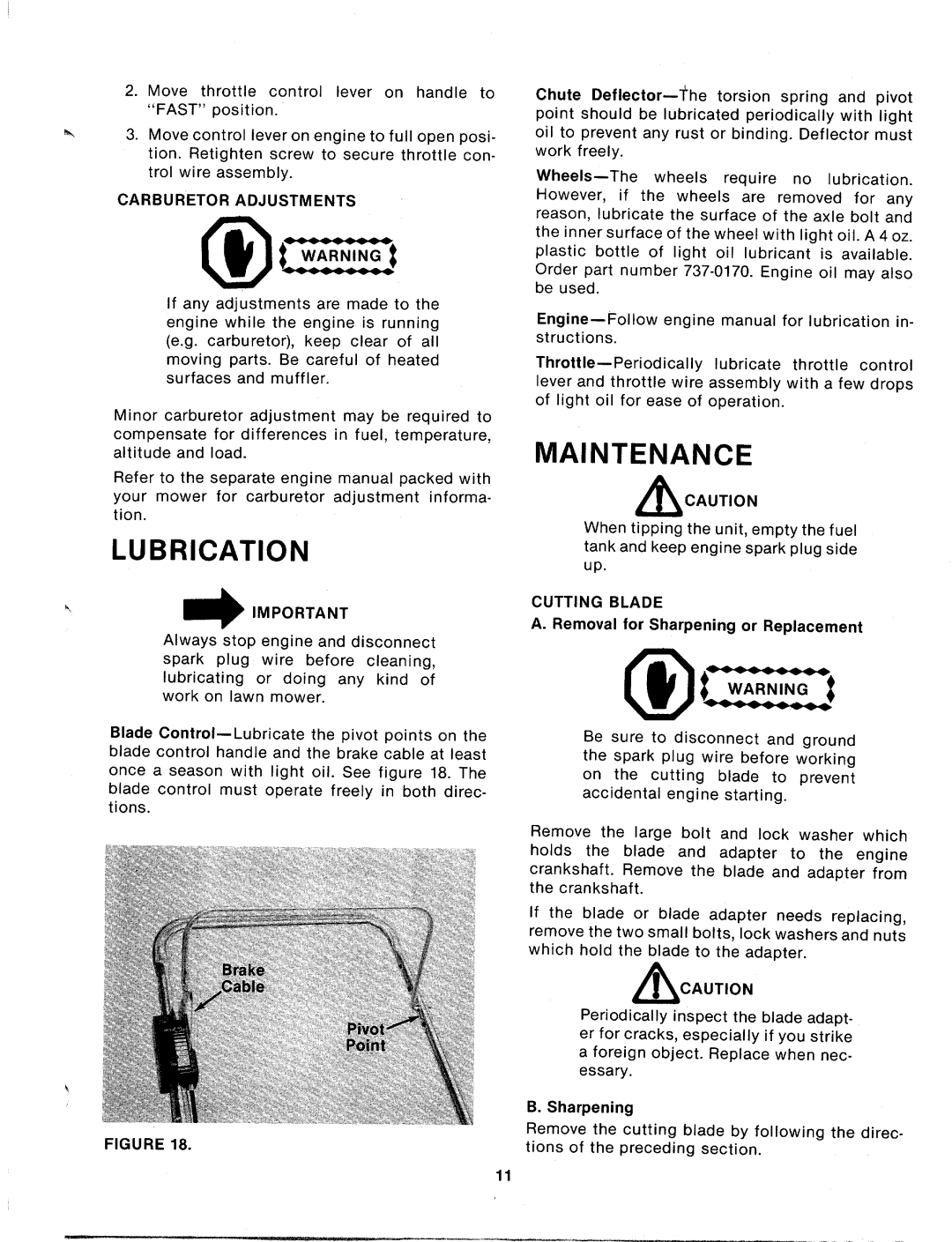 MTD 115-062-352 manual 