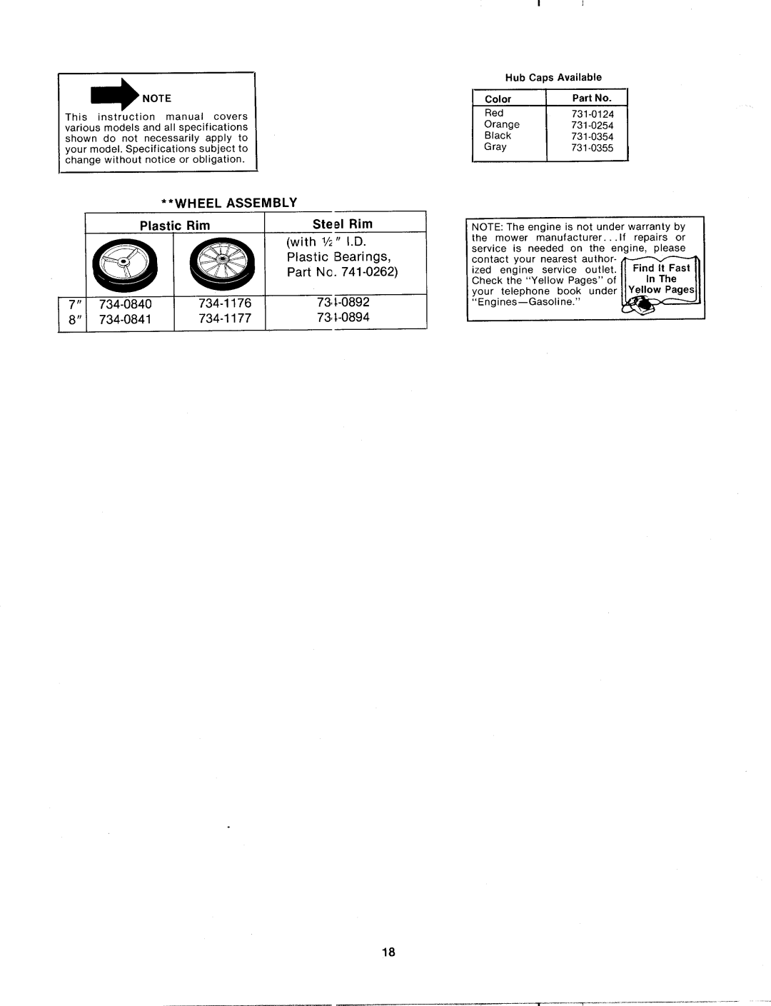 MTD 115-062-352 manual 