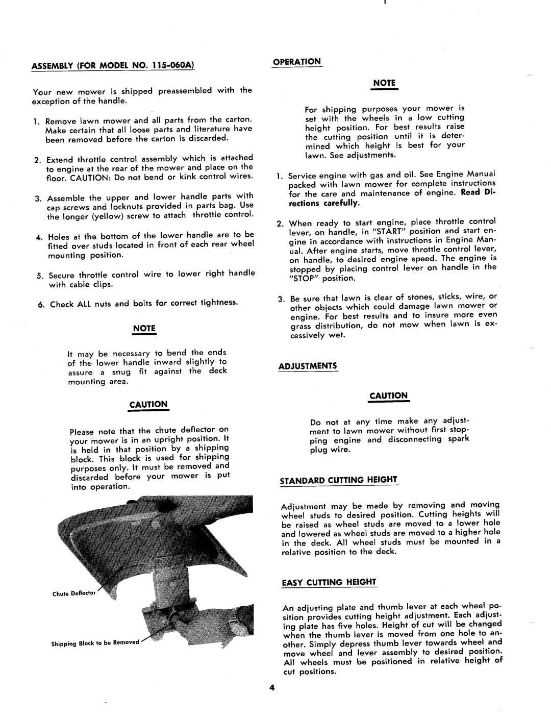 MTD 115-070A, 115-060A manual 