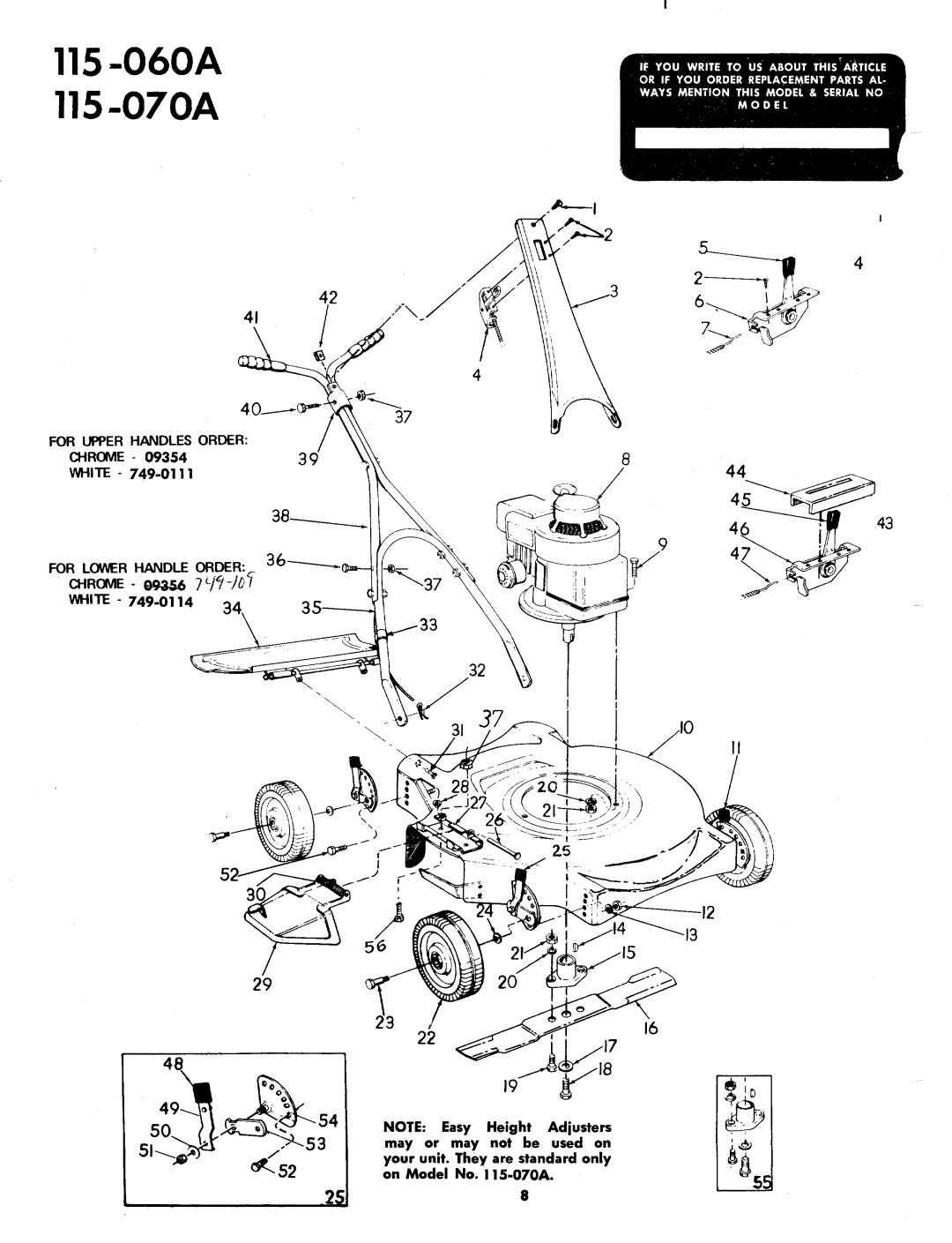 MTD 115-060A, 115-070A manual 