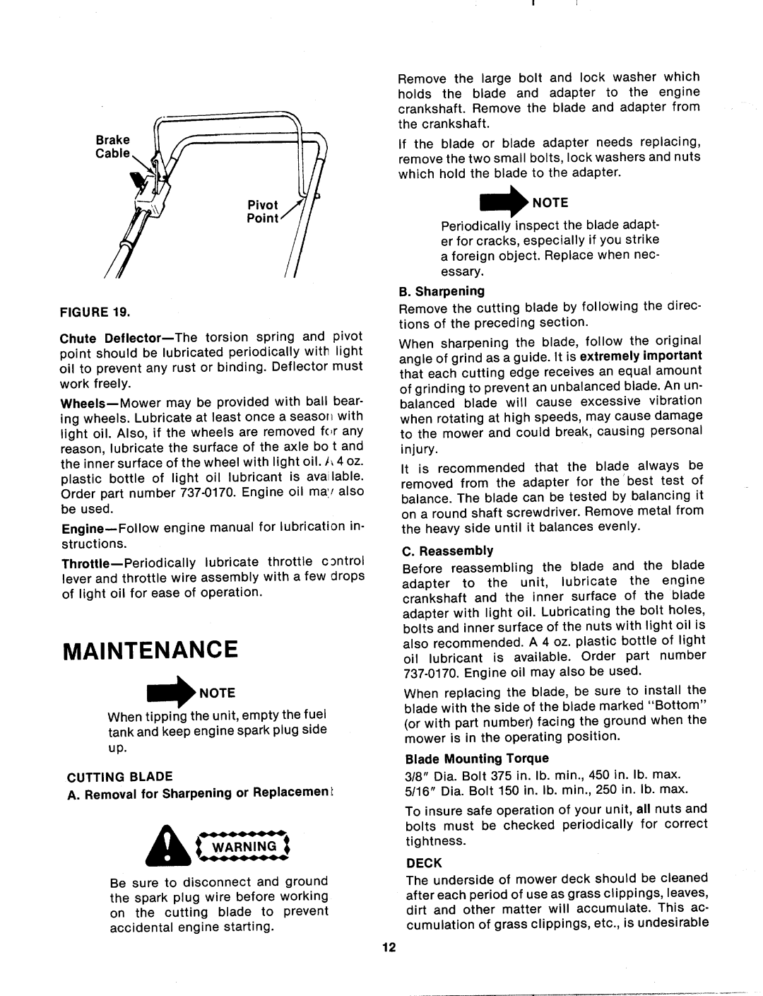 MTD 115-072-000, 115-080-000, 115-082-000, 115-070-000 manual 