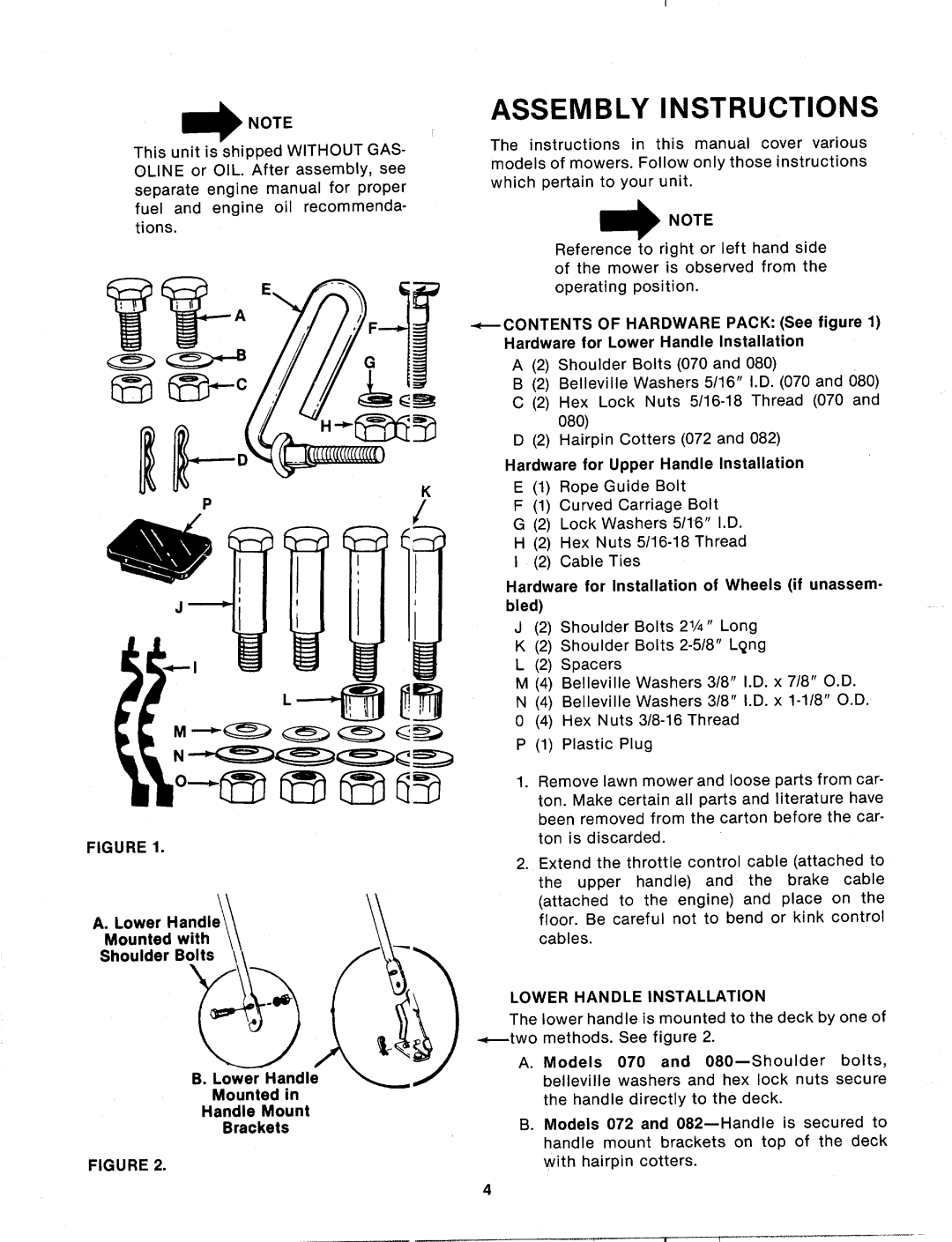 MTD 115-072-000, 115-080-000, 115-082-000, 115-070-000 manual 