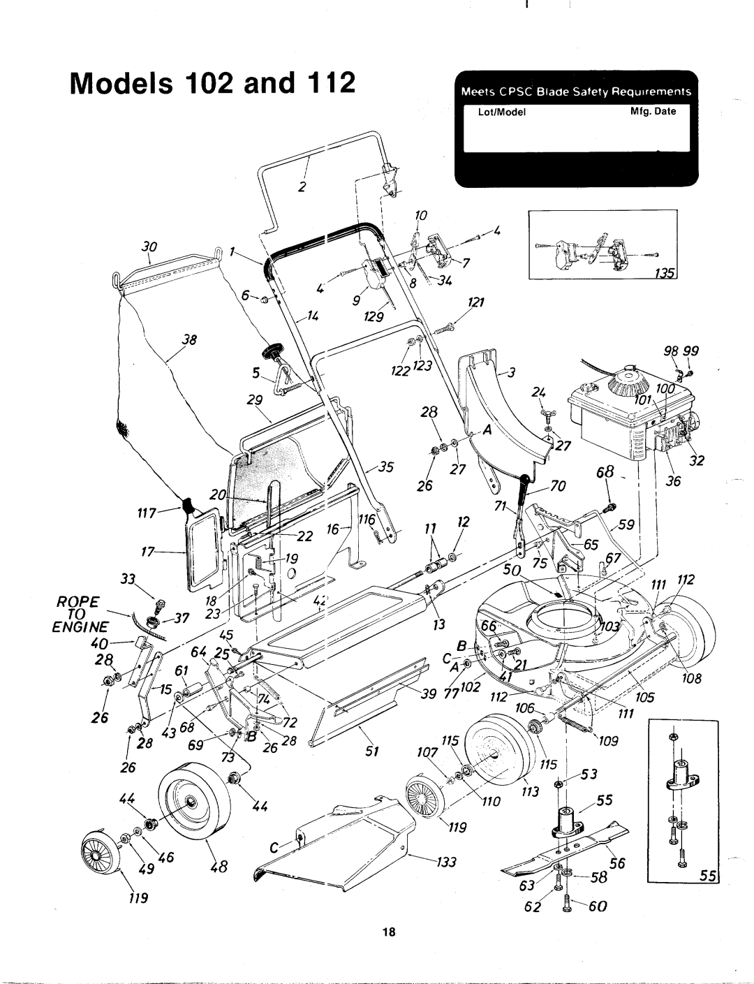 MTD 115-102-000, 115-112-000 manual 